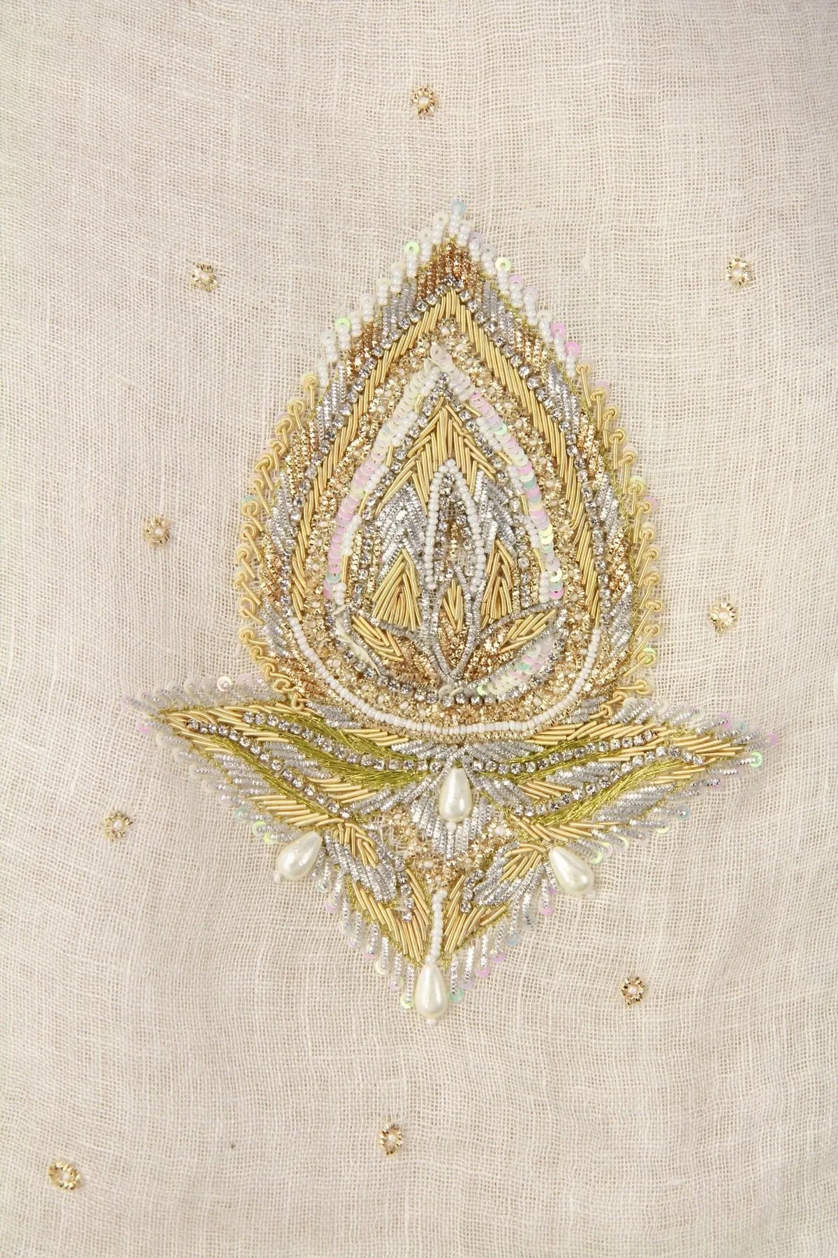 Handmade Ethnic Embroidered Leaf Scarf - Bohemian Fashion Accessory for Women - Perfect for Festivals, Weddings & Everyday Style