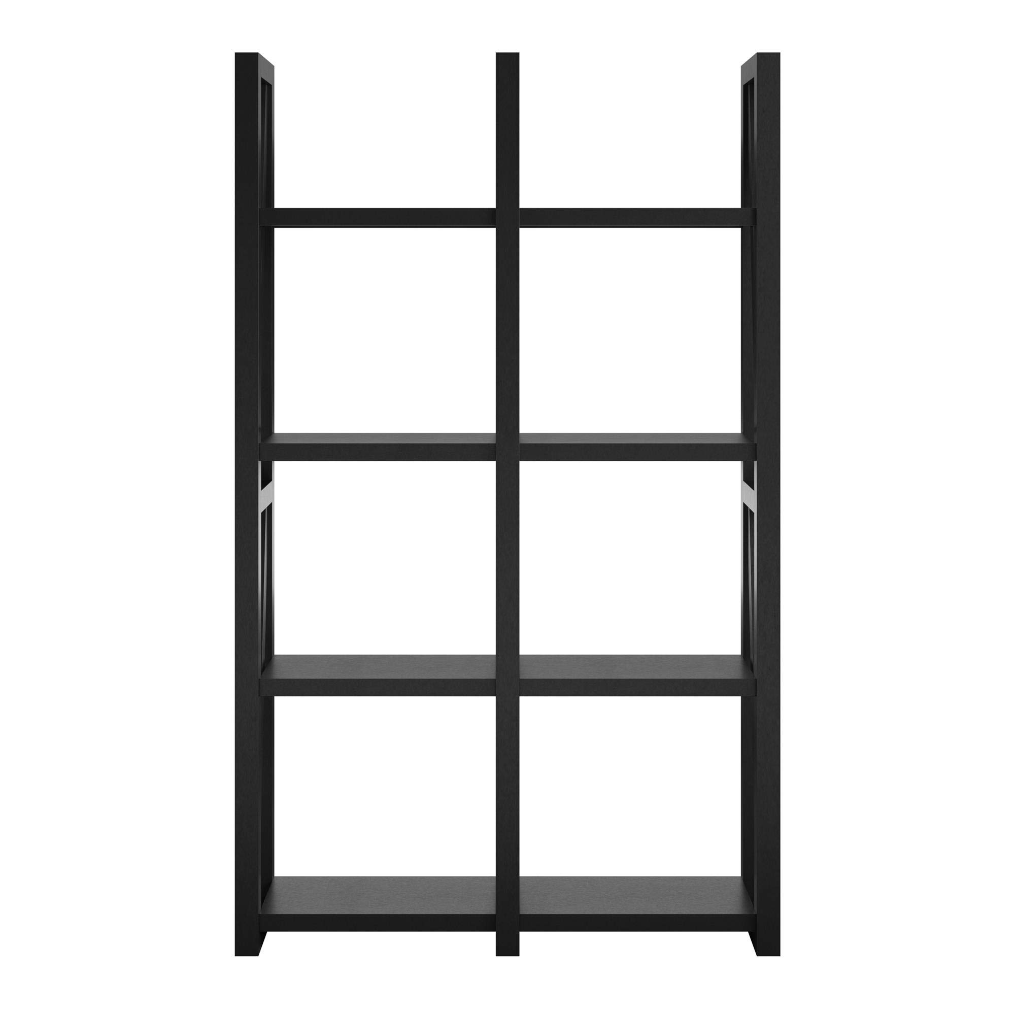 Ameriwood Home Crestwood 5-Shelf Bookcase & Room Divider in Black - 4465872COM | Perfect for Home Office, Living Room & Bedroom Organization