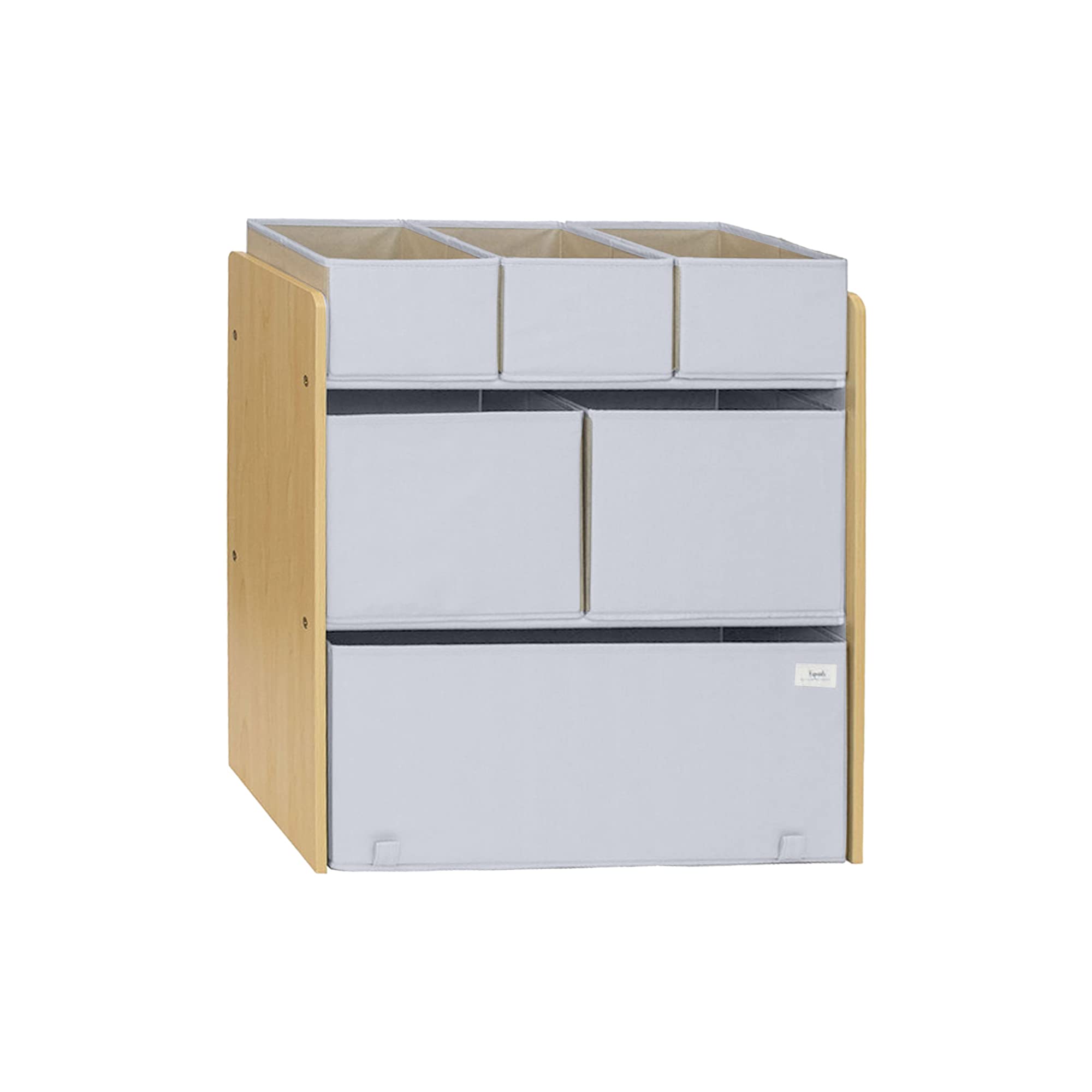 3 Sprouts Multi-Bin Toy Organizer - Durable Kids Toy Storage with Removable Bins - Space-Saving Nursery & Playroom Organization Solution - Gray - Perfect for Bedrooms, Daycares, and Play Areas