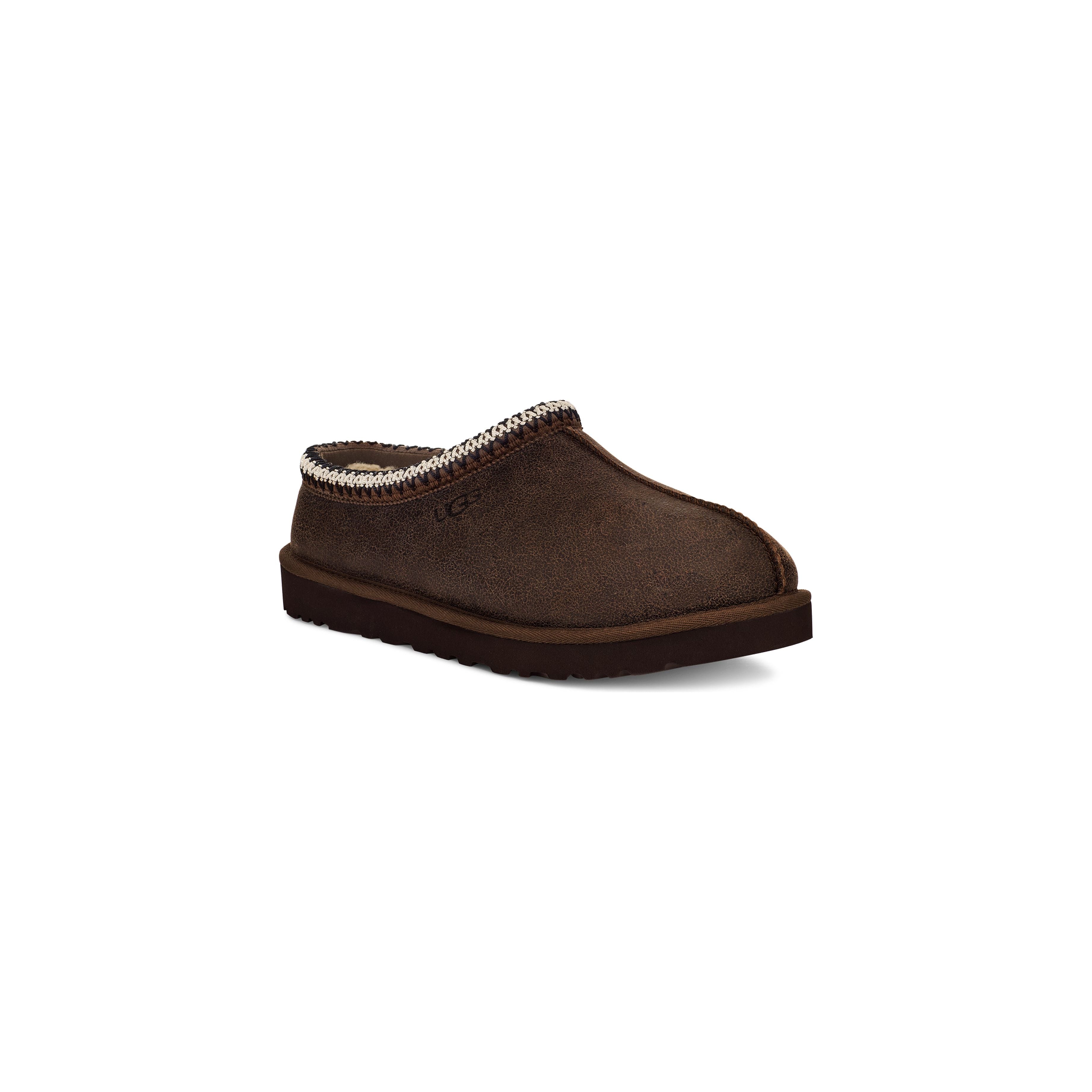 UGG Men's Tasman Slippers - Distressed Burnt Cedar Suede Indoor/Outdoor House Shoes for Cozy Home & Backyard Comfort