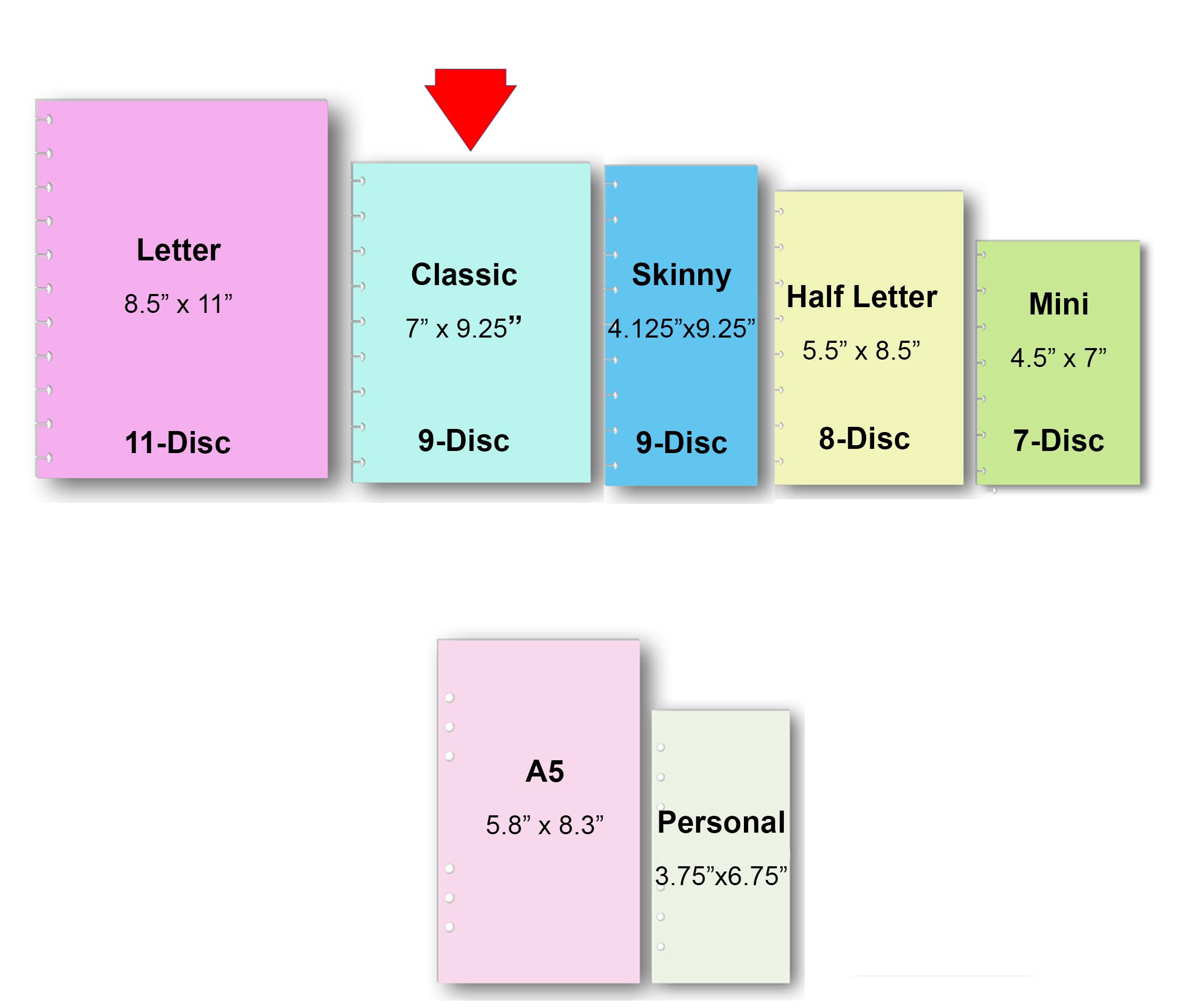 2024-2025 Monthly Planner Refills for 9 Disc Happy Planners - 18 Month Calendar Inserts (July 2024-Dec 2025) - 7x9.25