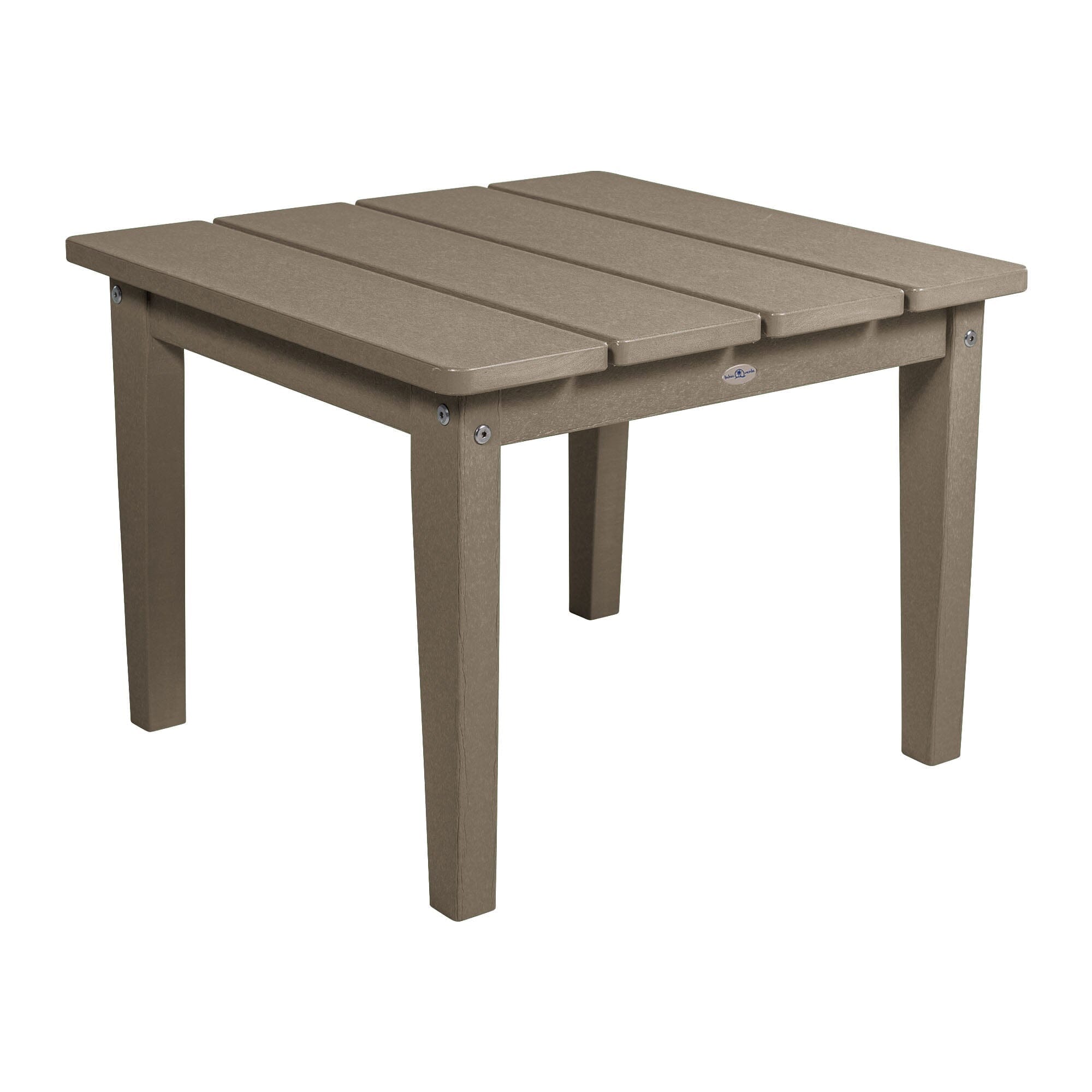 Large Cape Adirondack Side Table - Outdoor Patio Furniture, Weather-Resistant Wood End Table for Garden, Deck, Poolside, and Porch Use