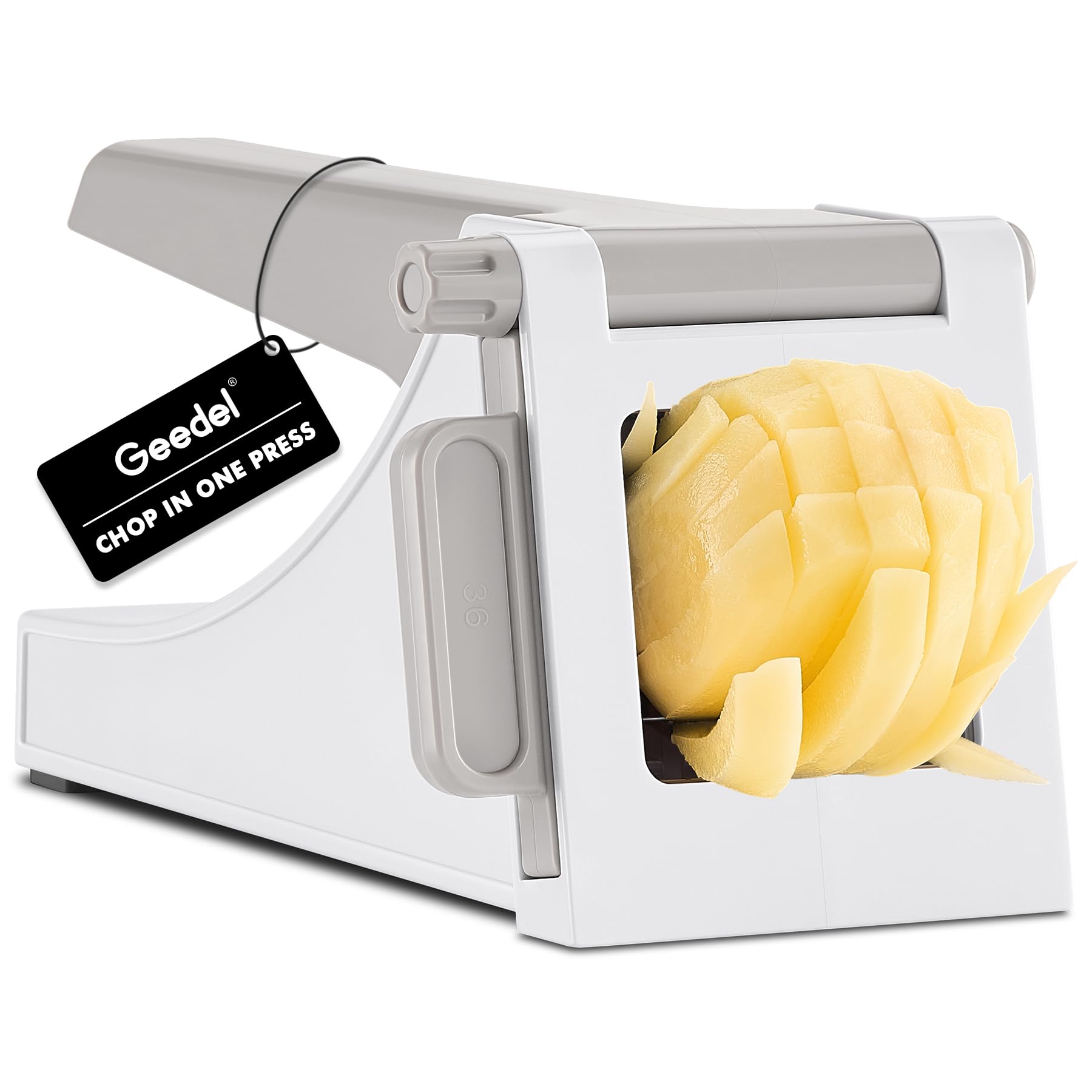 Geedel Professional French Fry Cutter - Stainless Steel Potato Slicer for Perfect Fries, Carrots, Cucumbers & More | Ideal for Home Cooking, Restaurants & Fast Food Prep