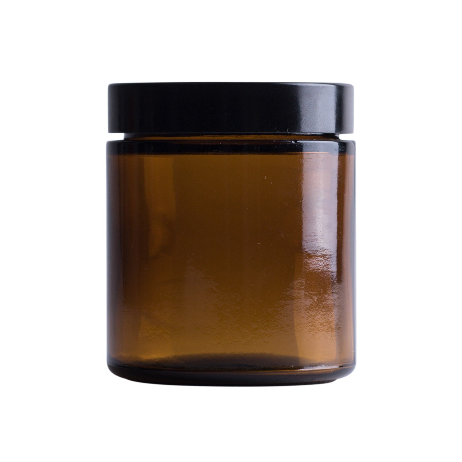 Premium Amber Glass Jar with Airtight Black Lid - Ideal for Storing Spices, Herbs, Tea & DIY Beauty Products