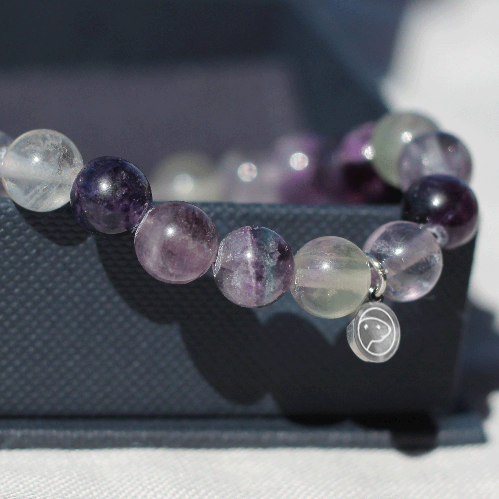 Natural Purple Fluorite Beaded Bracelet for Women - Healing Crystal Jewelry for Stress Relief & Positive Energy | Perfect for Meditation, Yoga & Spiritual Gifts