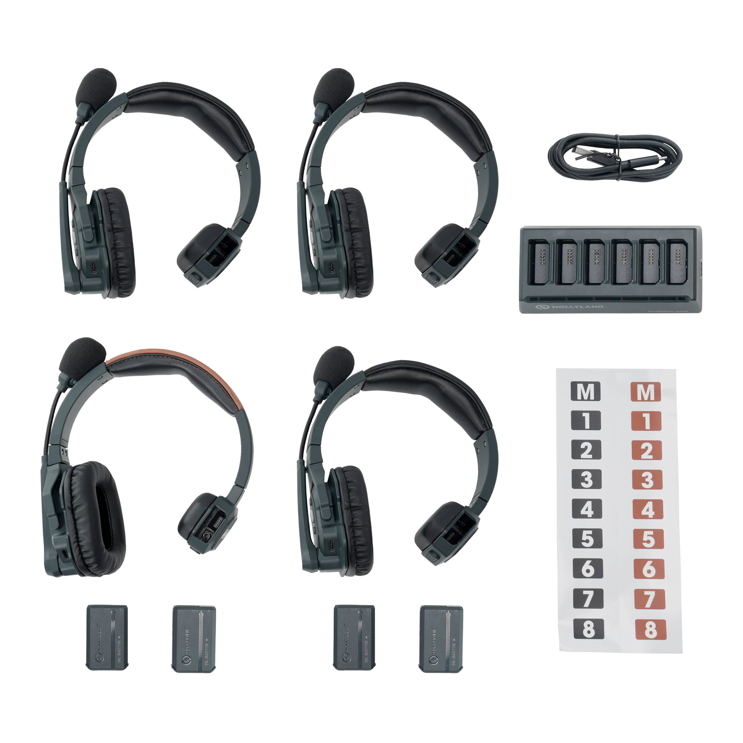 Solidcom SE 4S 4-Person Intercom System with Noise Cancelling Headsets - Perfect for Construction Sites, Warehouses & Industrial Communication