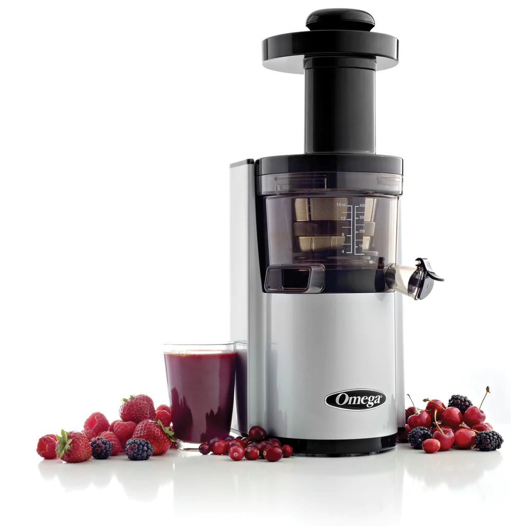 Omega VSJ843RS Vertical Slow Juicer - Cold Press Masticating Juicer for Fruits & Vegetables - Quiet & Efficient - Perfect for Healthy Juicing at Home, Office, or Gym