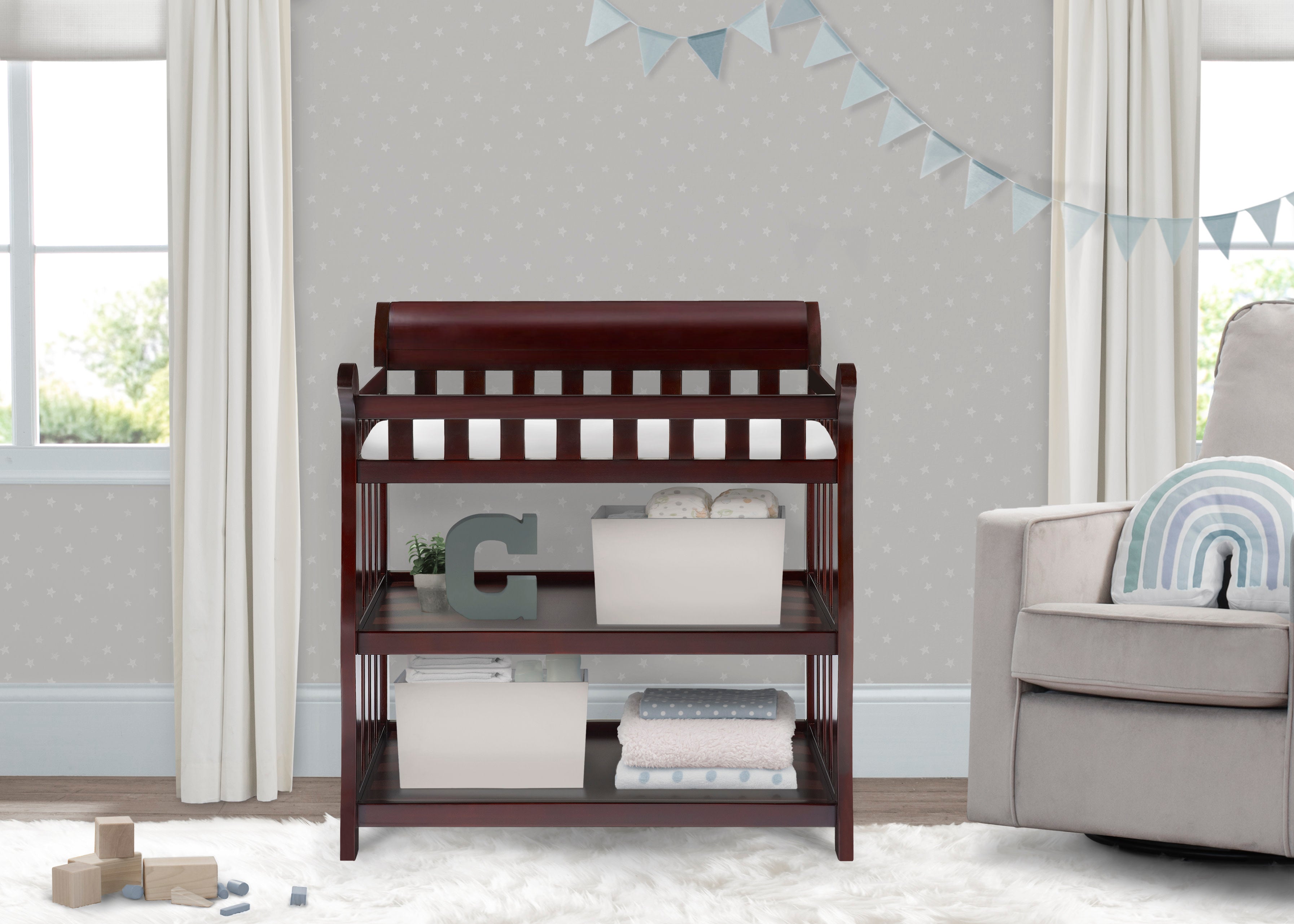 Eclipse Baby Changing Table with Safety Straps - Waterproof & Portable Diaper Station for Nursery, Travel & On-the-Go Parenting