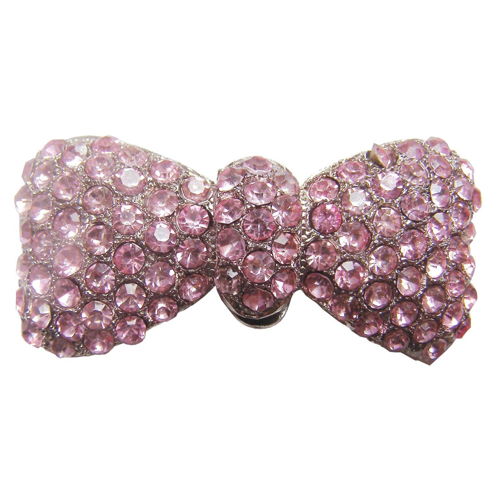 Elegant Pink Diamante Bow Shoe Clips for Women - Fashionable Shoe Accessories for Heels, Flats & Wedges - Perfect for Weddings, Parties & Special Occasions