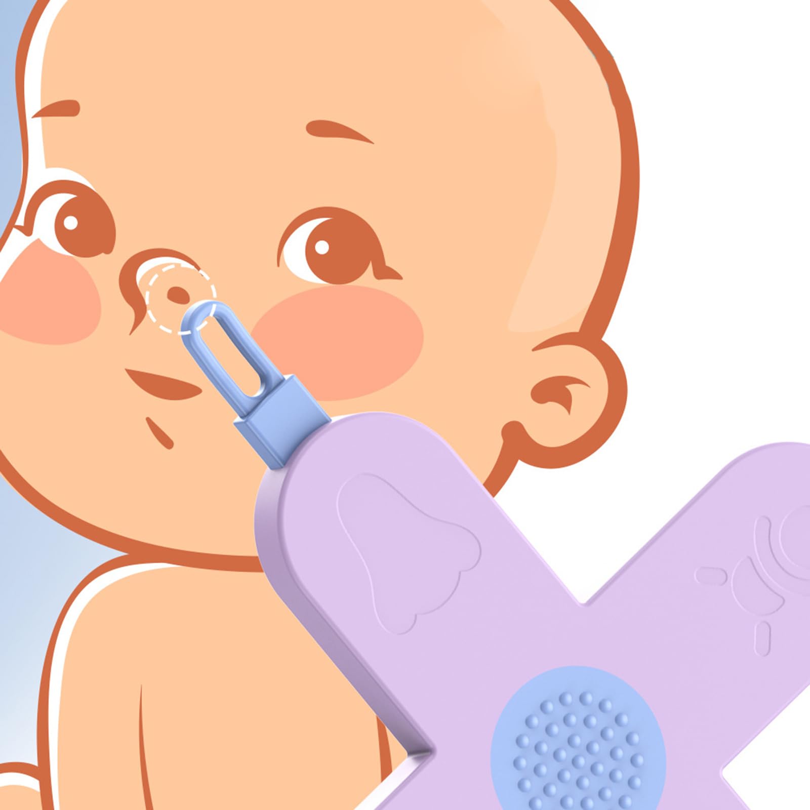 4-in-1 Baby Nasal Cleaner & Hygiene Tool Set - Cross Shape Nose Spoon, Ear Pick, Nail Cleaner & Seam Tool for Newborn Infant Care | Safe & Gentle Nasal Aspirator for Baby Bath & Grooming Essentials