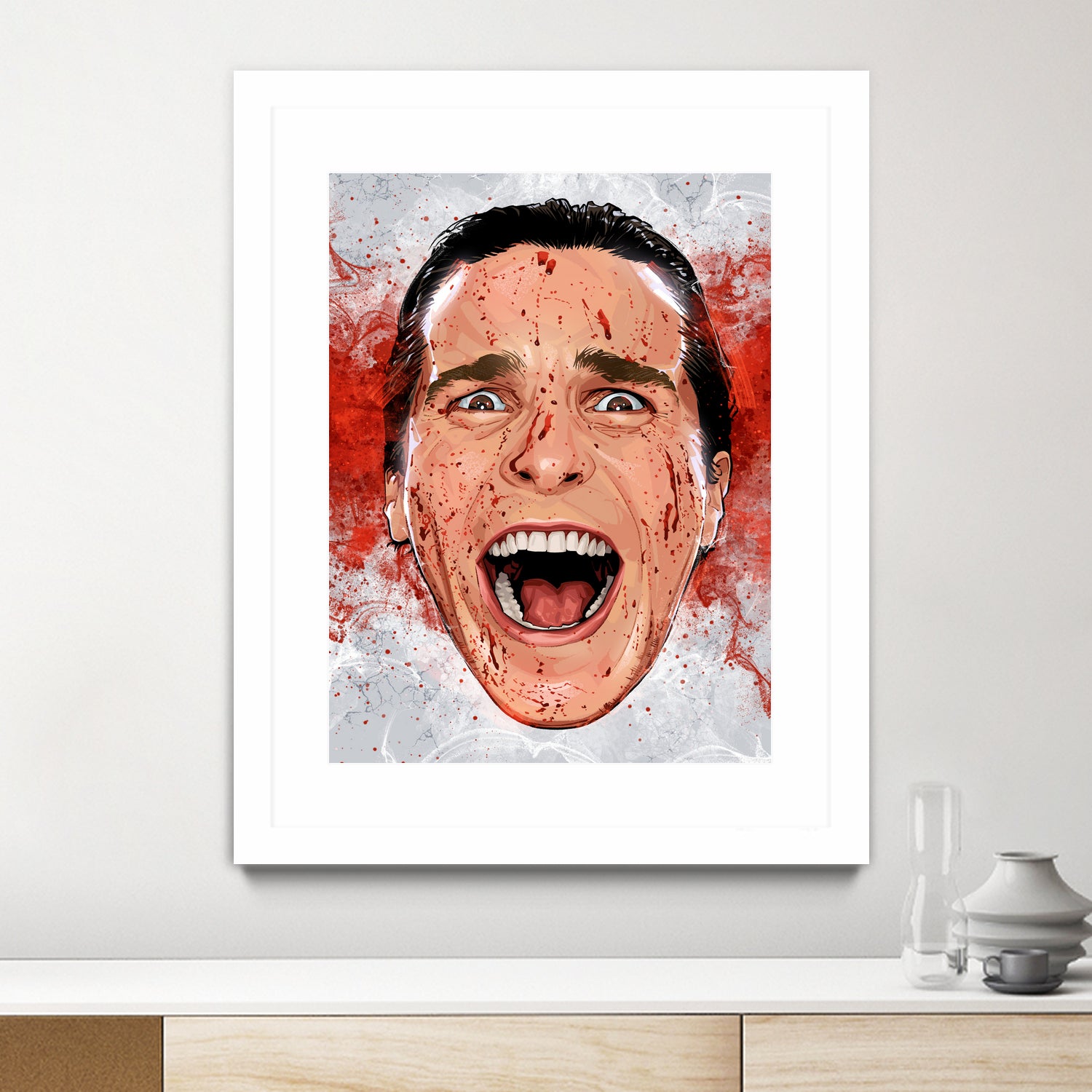 American Psycho Scream Mask - High-Quality Halloween Costume Accessory for Horror Movie Fans & Cosplay Enthusiasts | Perfect for Halloween Parties, Haunted Houses, and Scare Events