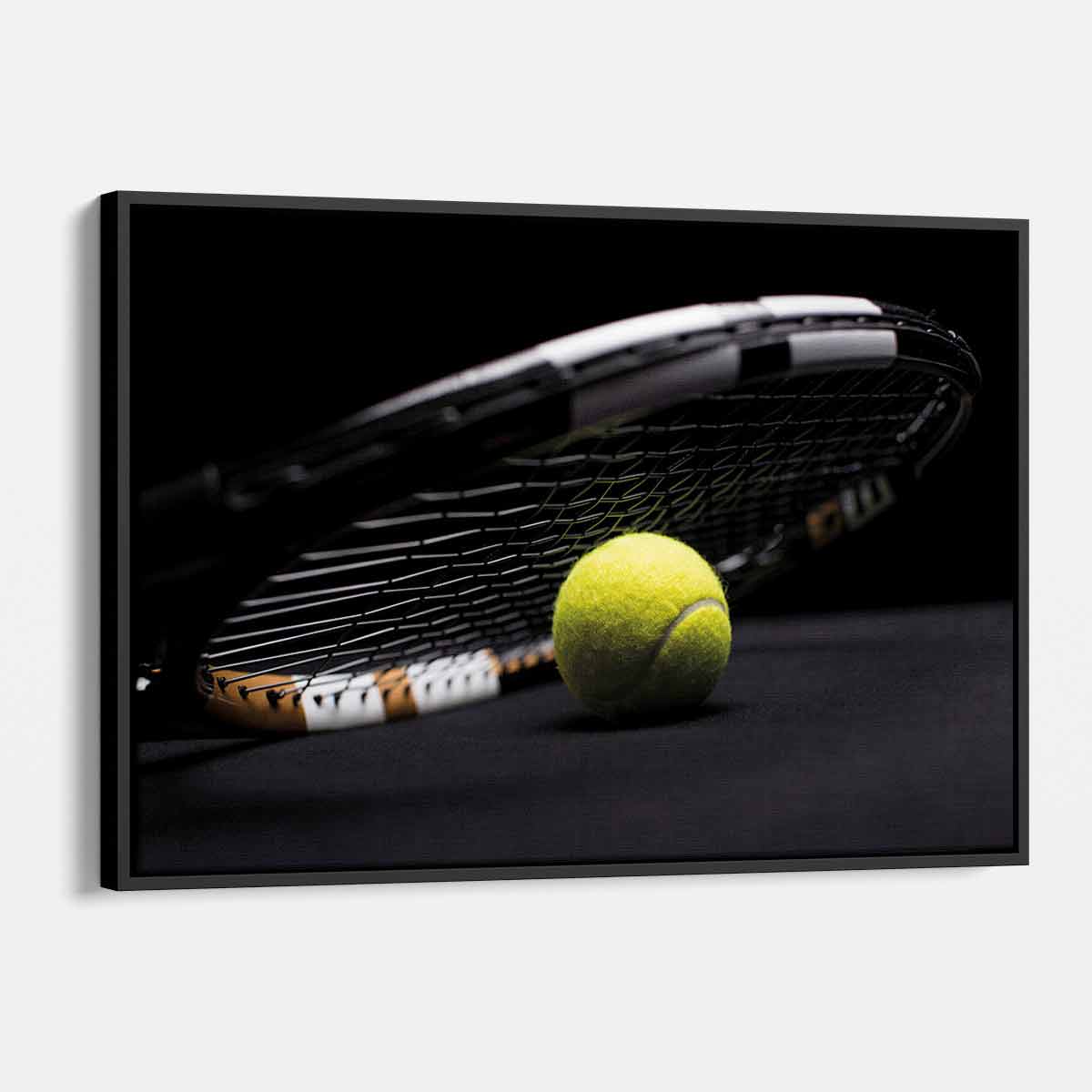 Black Tennis Wall Art Canvas Print - Modern Sports Decor for Home, Office & Gym - Perfect Gift for Tennis Lovers & Players