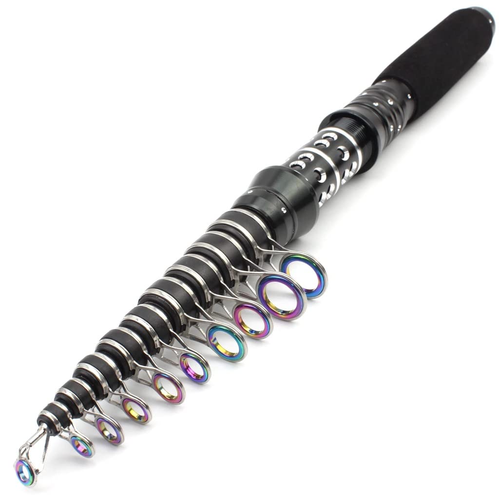 Short Carbon Telescopic Fishing Rod - Fast Action Ultralight Carp Surf Spinning Rod - Compact Travel Pole (1.8m, Color A) - Perfect for Surf Fishing, Travel & Backpacking Adventures