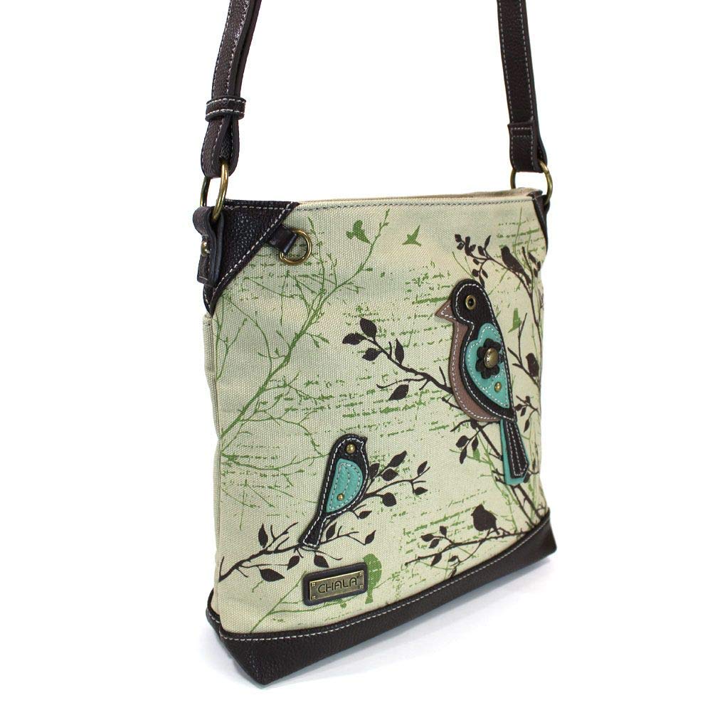 Chala Handbags Safari Bird Canvas Crossbody Bag Purse for Women - Lightweight Travel Shoulder Bag with Adjustable Strap, Perfect for Shopping, Travel & Everyday Use