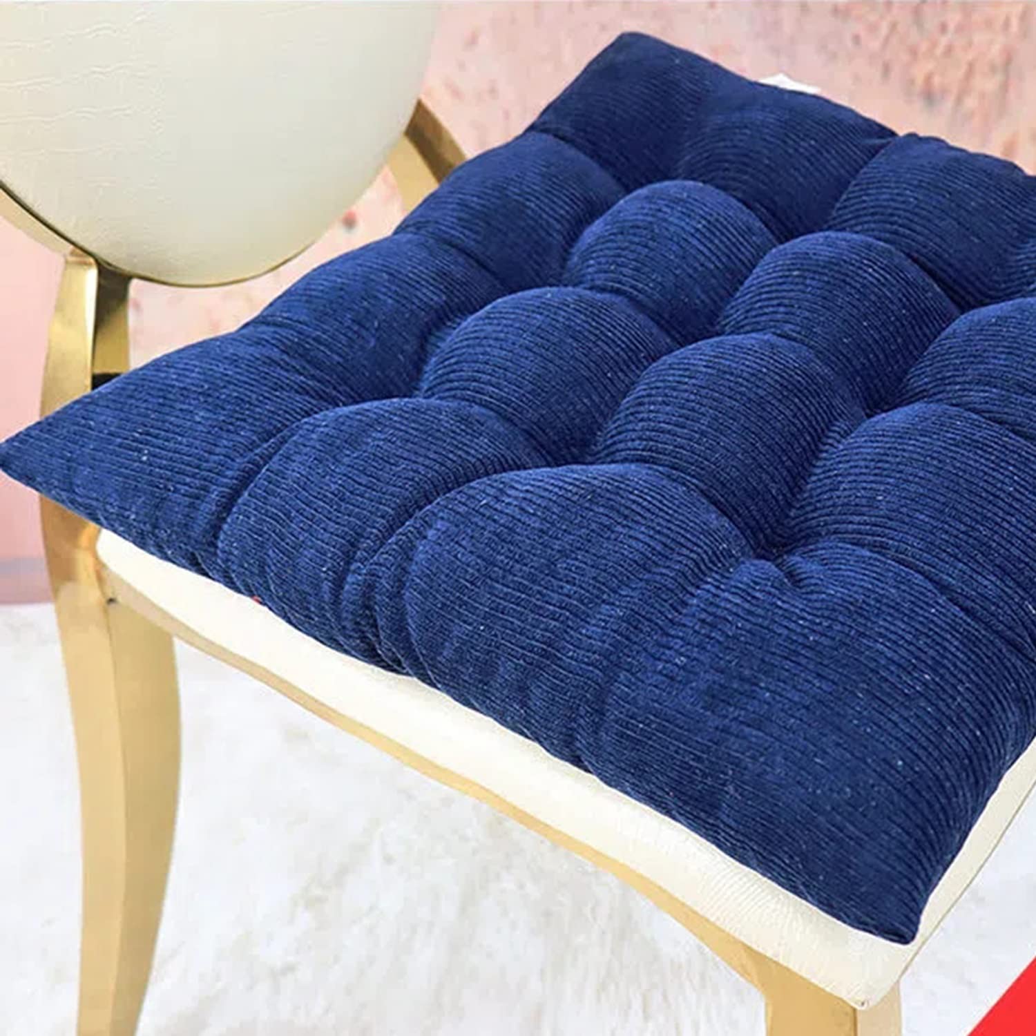 Non-Slip Thickened Kitchen & Dining Chair Cushions (40/45/50cm) - Green, Yellow, Blue - Comfortable Seat Pads for Patio, Office & Desk Chairs | Perfect for Home, Restaurant & Outdoor Use