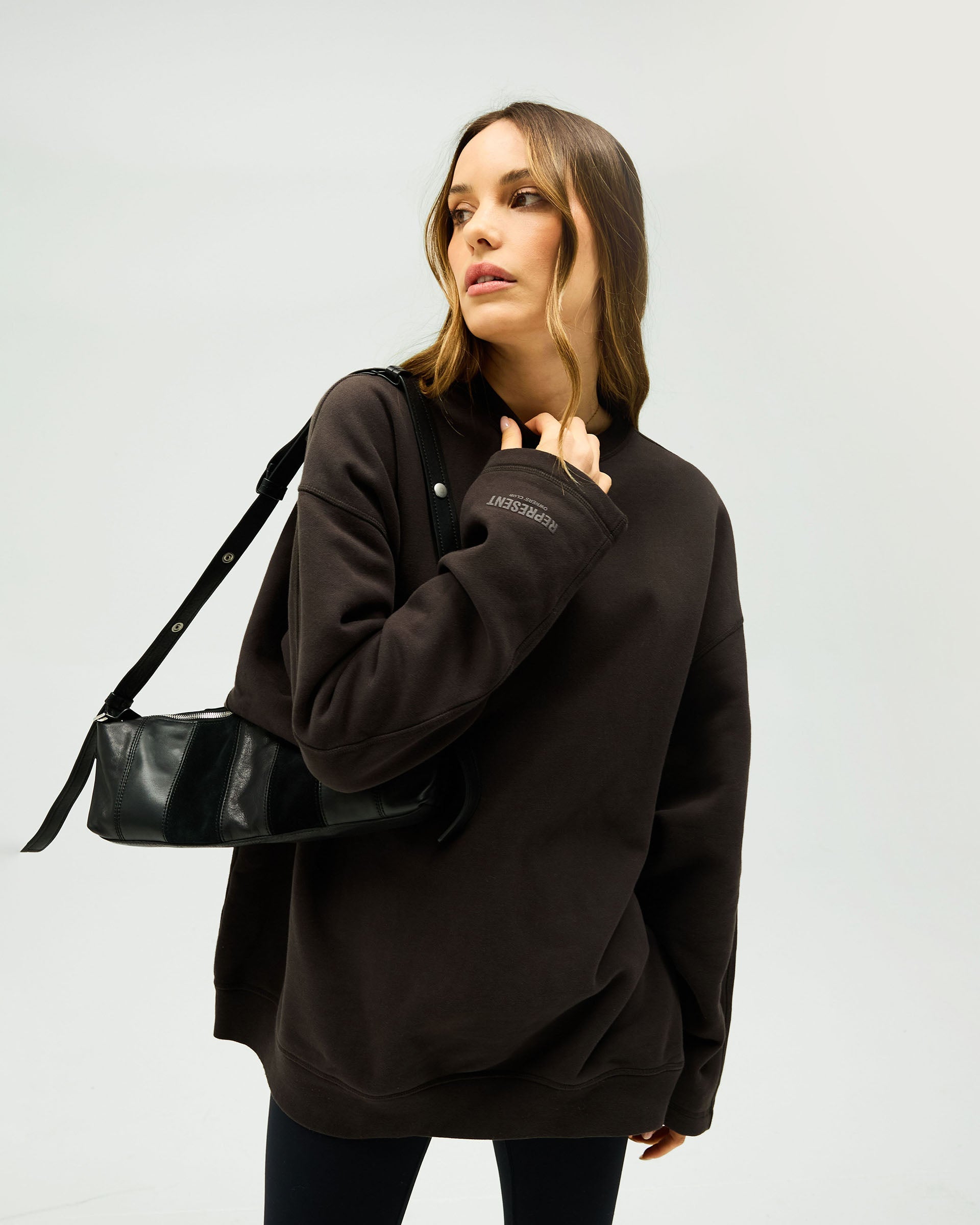 Owners Club Relaxed Fit Sweater for Women & Men - Soft & Cozy Pullover, Black Coffee Color - Perfect for Casual Wear, Lounge & Fall Outfits