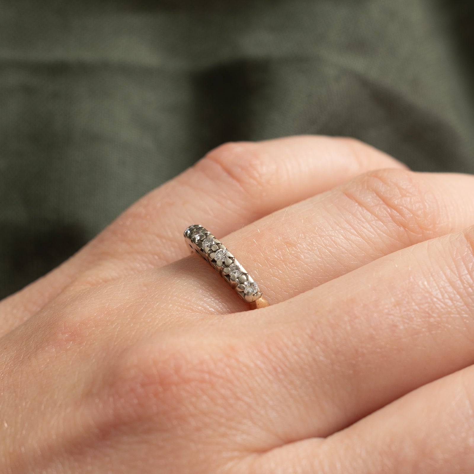 0.18ctw Six Stone Diamond Wedding Band Ring - Size 7.5 for Women | Perfect for Engagement, Anniversary & Bridal Jewelry Gifts