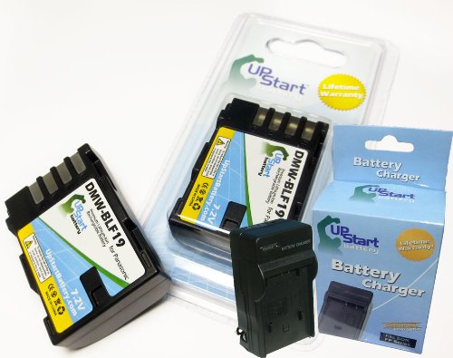 2 Pack Replacement Battery & Charger for Panasonic Lumix DMC-GH3A DMW-BLF19 - 1400mAh 7.2V Li-ion Digital Camera Battery with Charging Dock - Perfect for Travel, Photography & Vlogging