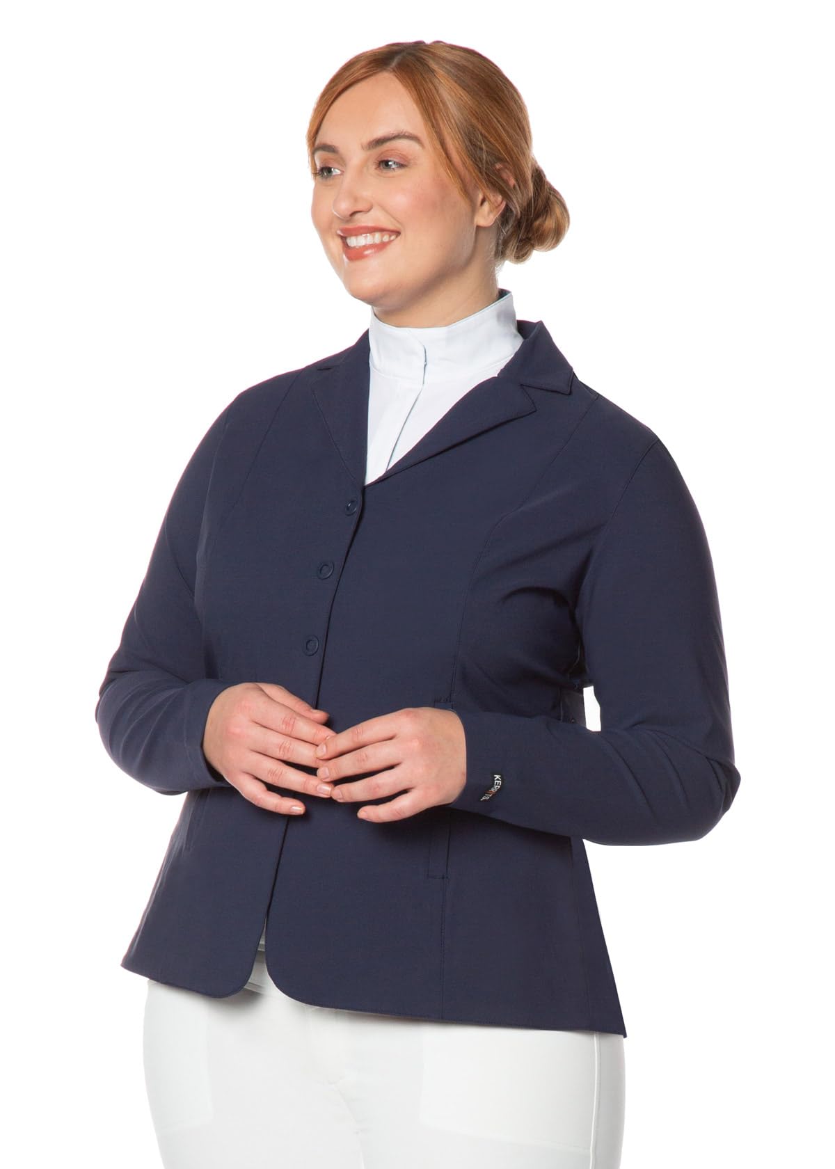 Kerrits Women's Equestrian Stretch Competitor Coat - Lightweight English Horse Show Jacket with 4-Snap Closure | Machine Washable Riding Coat for Competition & Training | Perfect for Dressage, Jumping & Equestrian Events