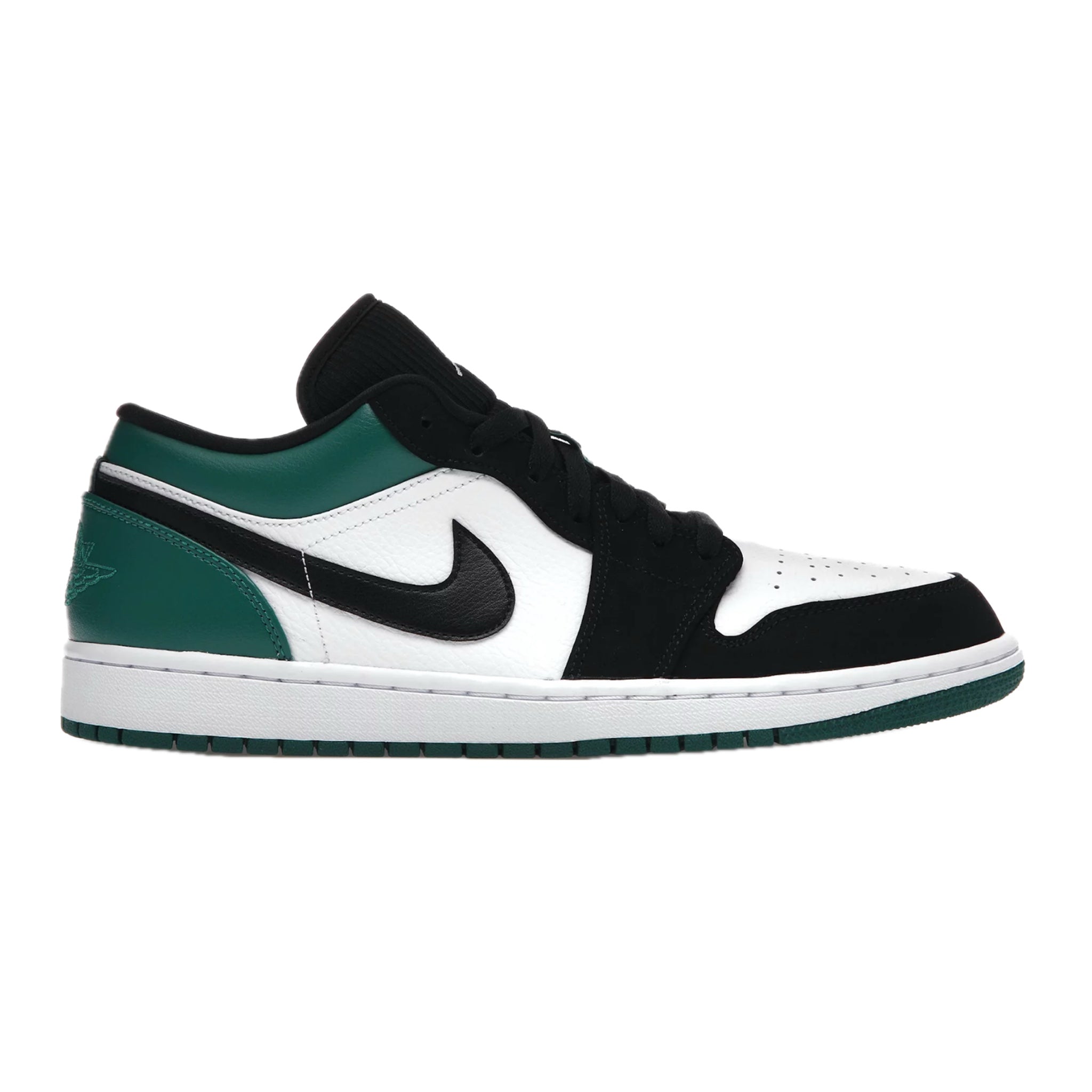 Air Jordan 1 Low GS Sneakers - Mystic Green, White & Black Basketball Shoes for Kids | Perfect for School, Sports & Casual Wear