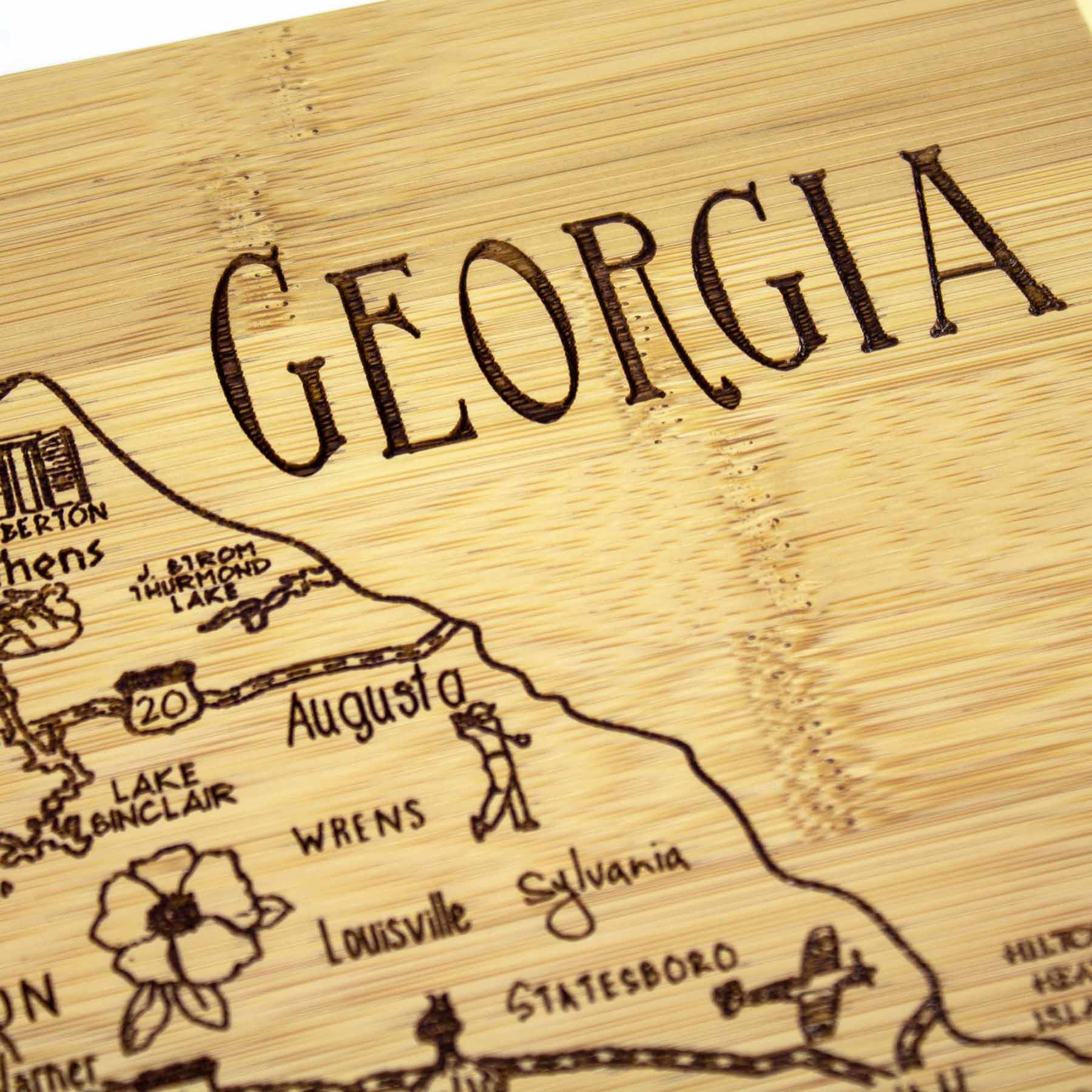 Premium Georgia Wood Cutting Board - 11