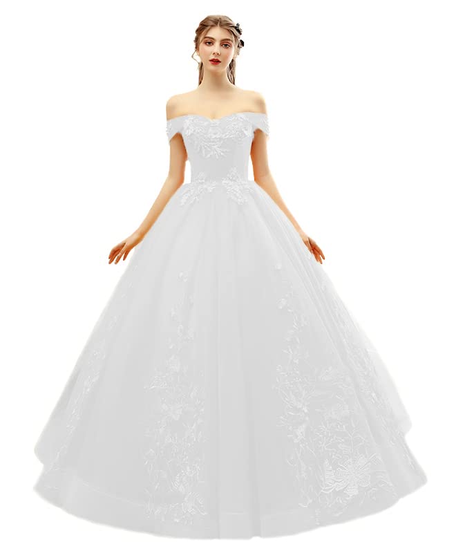 Elegant Off Shoulder Prom Dresses for Women - Long Lace Appliques Ball Gown for Evening Party, Formal Events & Special Occasions | Perfect for Homecoming, Wedding Guest & Black Tie Events
