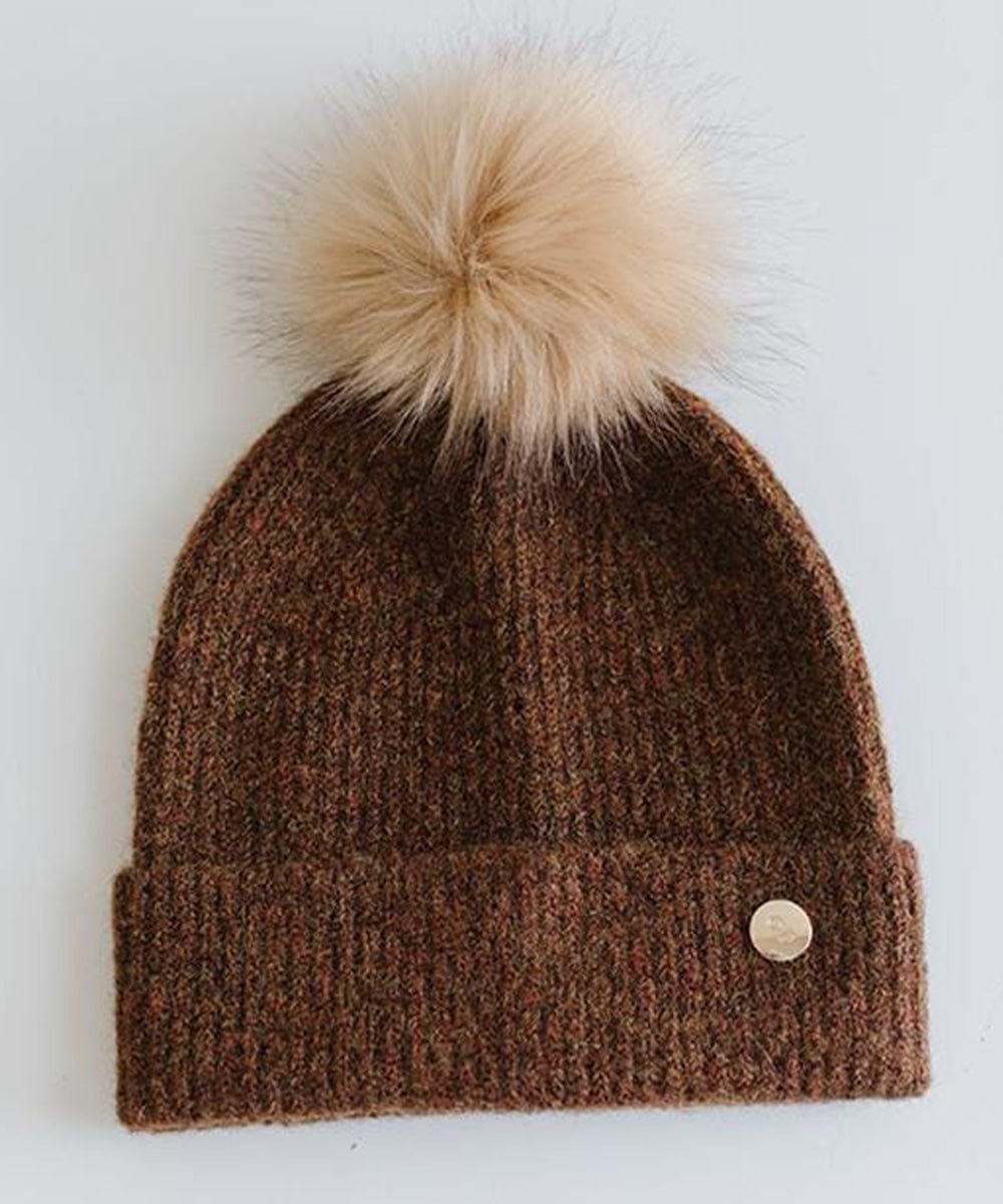 Milo Kids Pom Beanie - Soft Winter Hat for Boys & Girls - Warm Knit Beanie with Faux Fur Pom Pom - Perfect for Snow Play, Outdoor Activities & Cold Weather Fashion