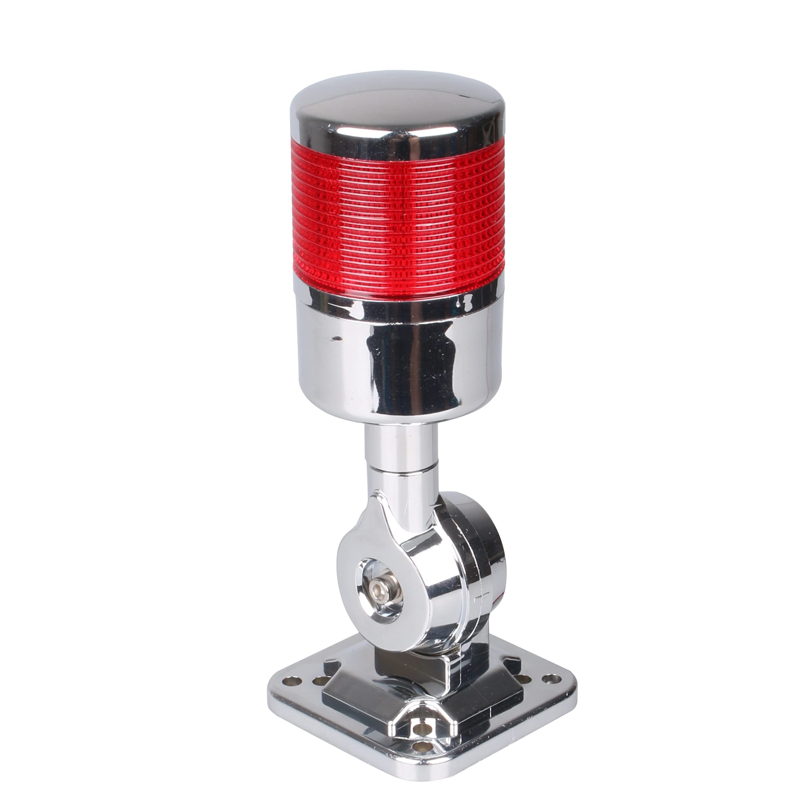 12-24V LED Stack Tower Lights - Industrial Warning & Andon Lights with Continuous/Flashing Modes - 1 Layer Column Signal Tower Indicator (No Buzzer) - Perfect for Factory Automation, Warehouse Safety & Equipment Status Monitoring