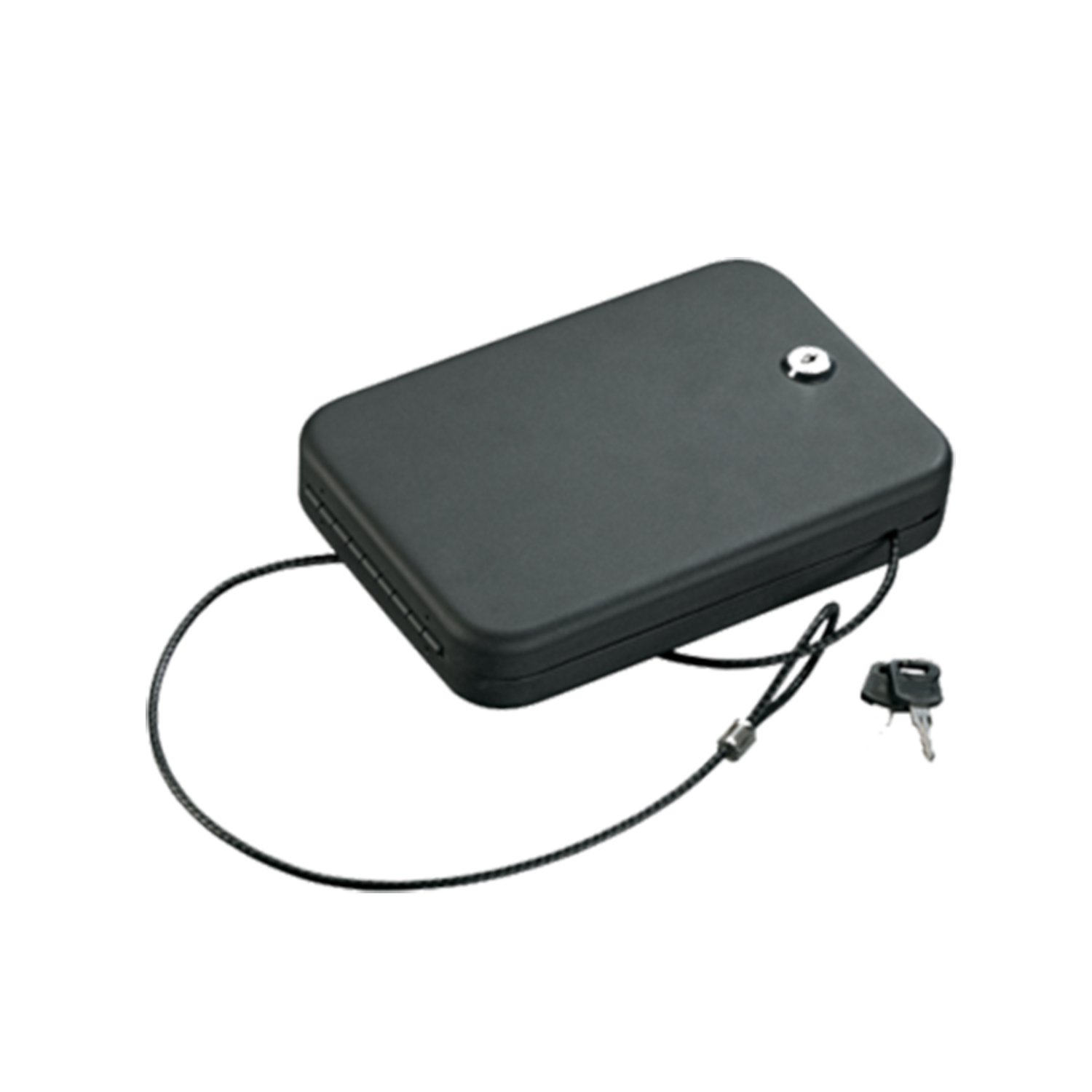 Stack-On PC-95K Portable Security Case with Key Lock - Black - Perfect for Travel, Office & Home Storage of Valuables, Documents & Electronics