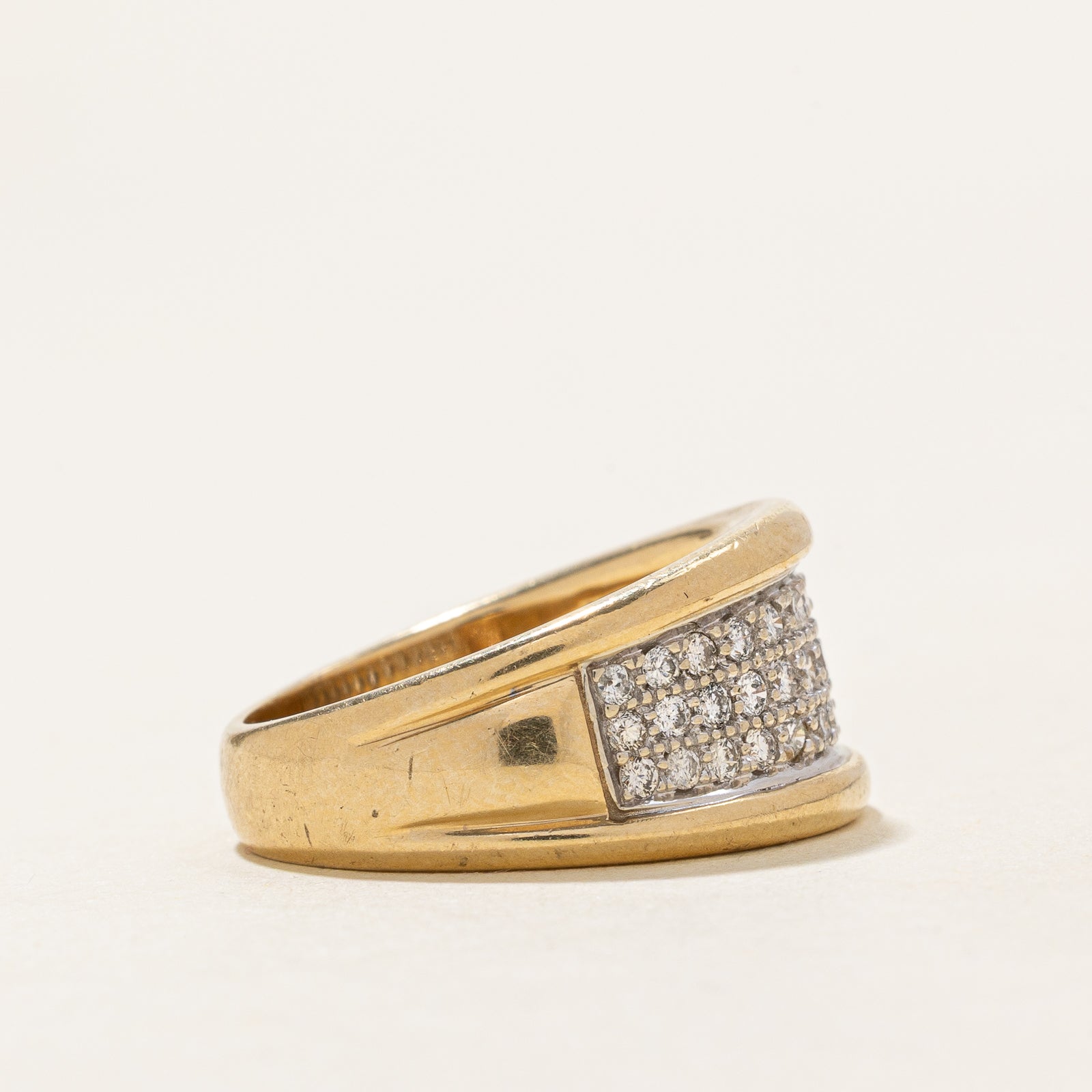 Pave Set Diamond Band Ring - 0.55 Carat Total Weight (CTW) - Size 6.25 - Perfect for Engagement, Wedding, Anniversary & Special Occasions