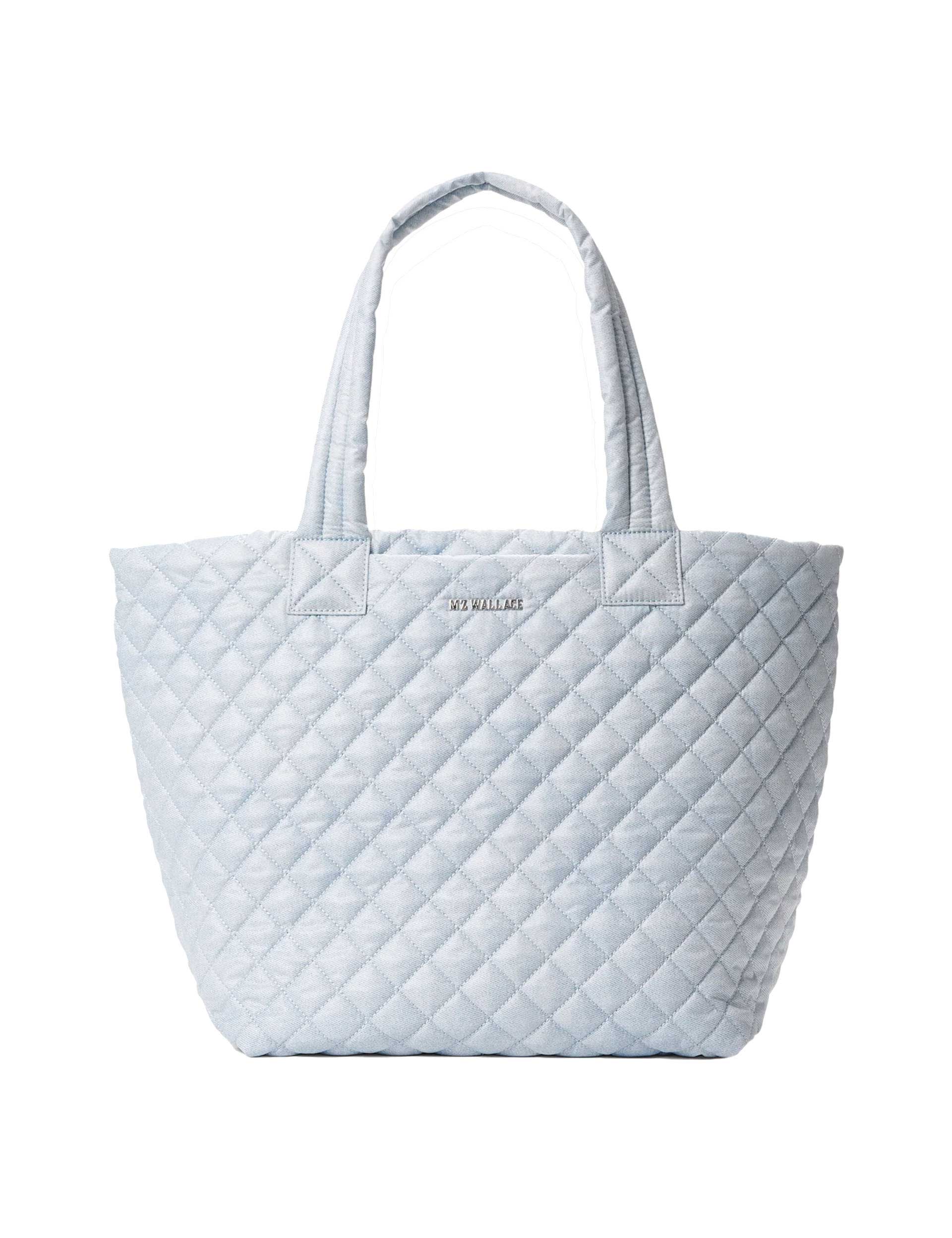 Premium Medium Metro Tote Bag - Stylish Chambray Blue Shoulder Bag for Women | Perfect for Work, Shopping & Travel Accessories