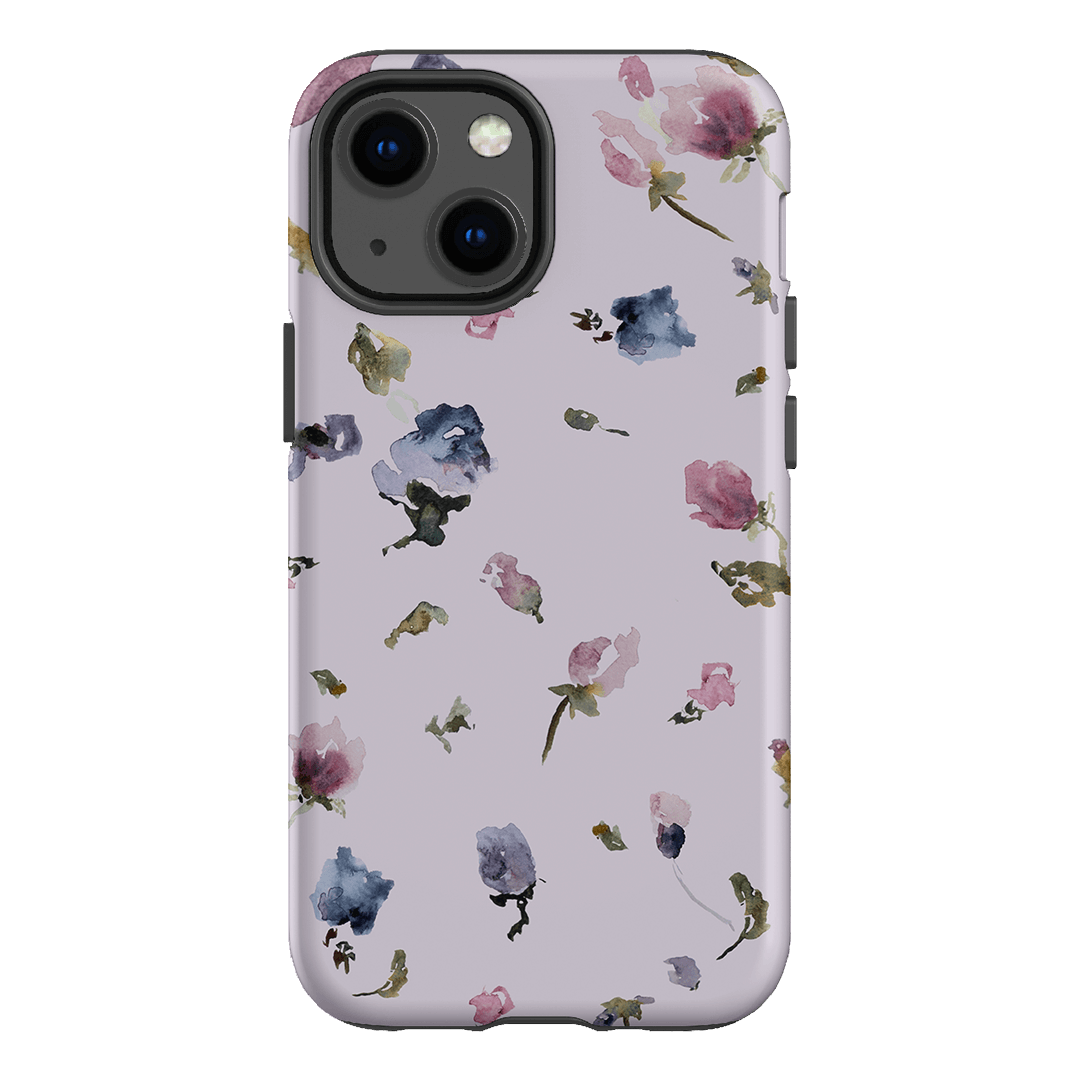 Violet Botanical Flower Phone Case for iPhone 15 Pro Max - Slim Protective Cover with Floral Design for Women Girls | Perfect for Everyday Use, Travel & Gift Giving