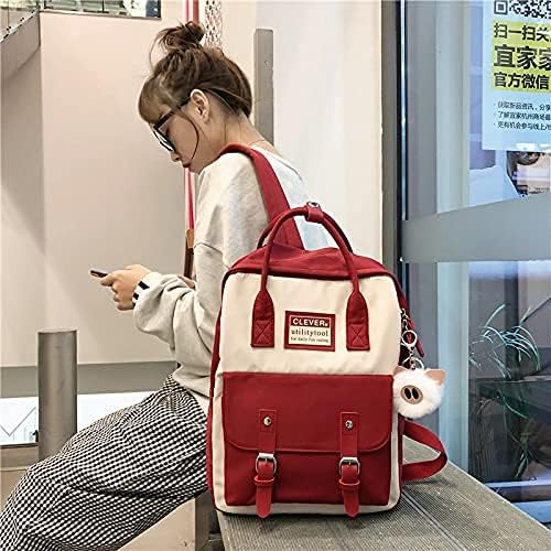 GGOOB Cute Kawaii Aesthetic Backpack for School - Pink | Stylish Laptop Bag for Women & Girls | Perfect for College, Travel & Everyday Use