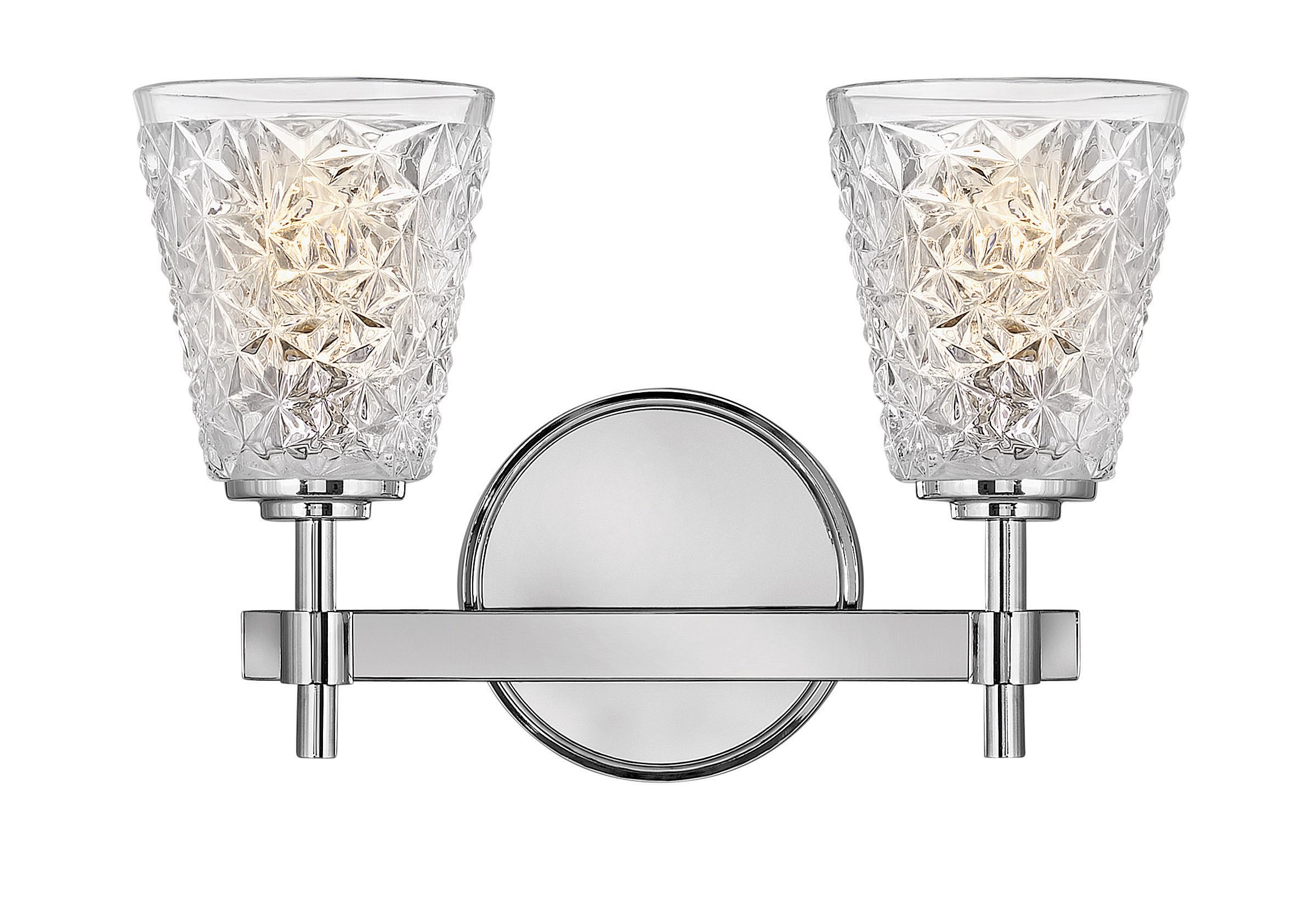 Hinkley Amabelle Collection Two Light Bathroom Vanity Fixture in Chrome - Perfect for Modern Bathroom Lighting and Vanity Mirror Illumination