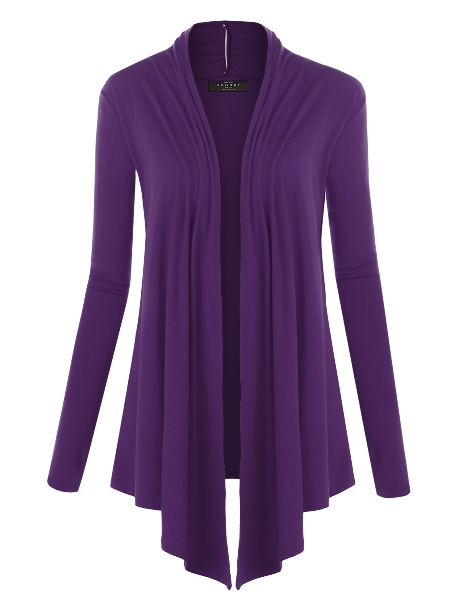 MBJ Women's Draped Open-Front Cardigan Sweater - Soft Long Sleeve Knit Wrap Cover Up for Fall & Winter - Perfect for Office, Date Night and Casual Outfits