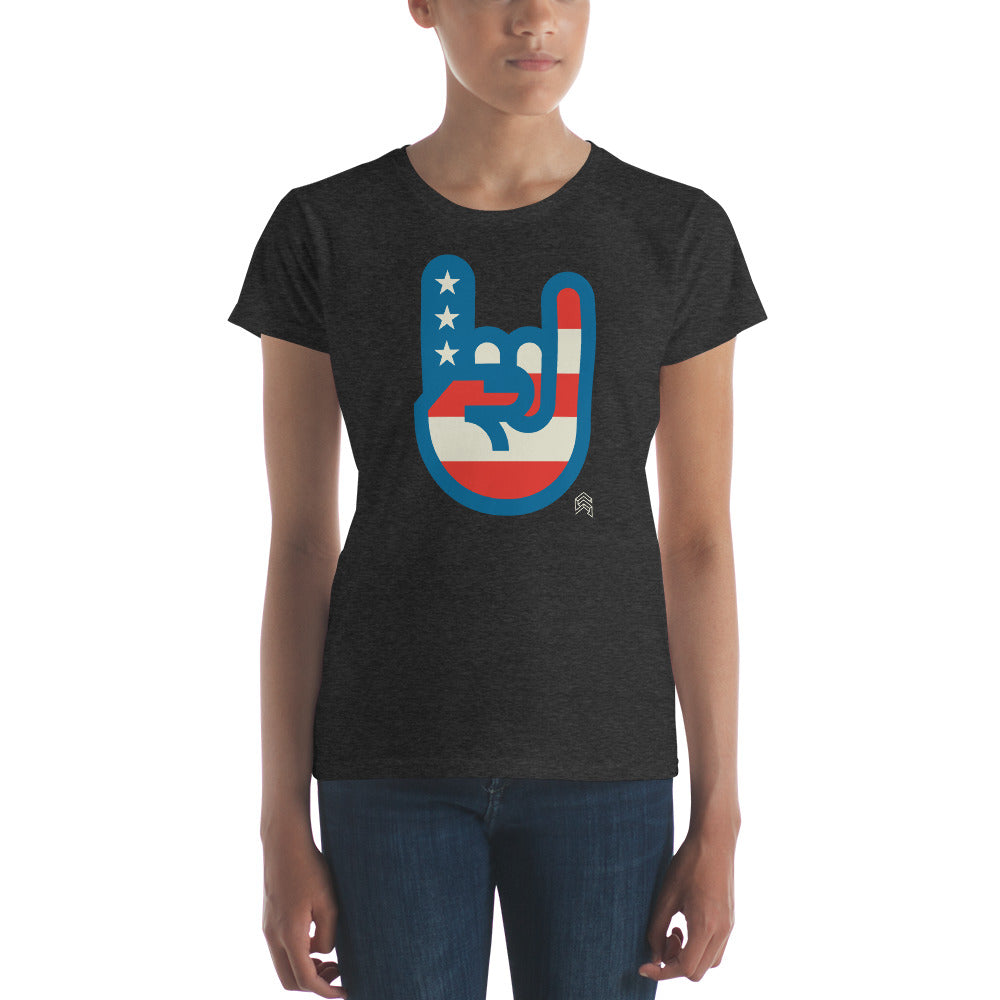 Patriotic Women's 'Murica' Graphic T-Shirt - Comfortable Cotton Tee for Casual Wear, Fourth of July & American Pride Events