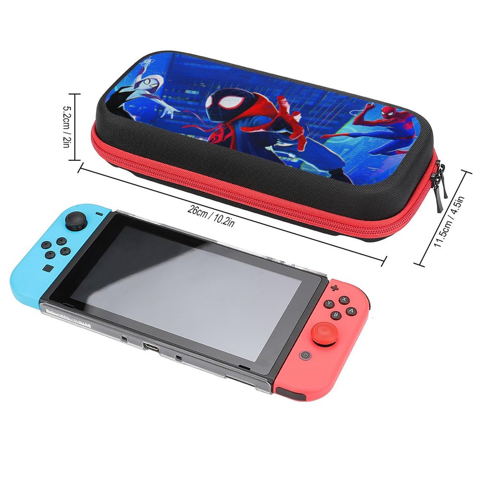 Premium Nintendo Switch OLED Case - Durable Protective Travel Cover for Nintendo Switch & Switch OLED with Extra Storage Space | Perfect for Gaming On-The-Go, Travel Protection & Accessories Organization