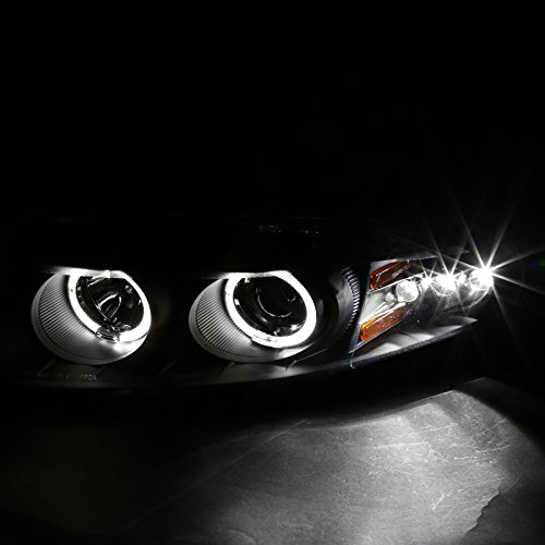 Spec-D Tuning Black Halo LED Projector Headlights - Compatible with Dodge Avenger & Sebring Coupe (2LHP-AVG97JM-TM) | High-Performance Lighting for Night Driving & Custom Car Upgrades