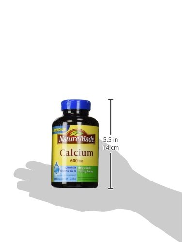 Nature Made Calcium 600mg with Vitamin D3 - 100 Liquid Softgels (6 Pack) - Supports Bone Health & Immune System - Perfect for Adults & Seniors Daily Supplement Routine