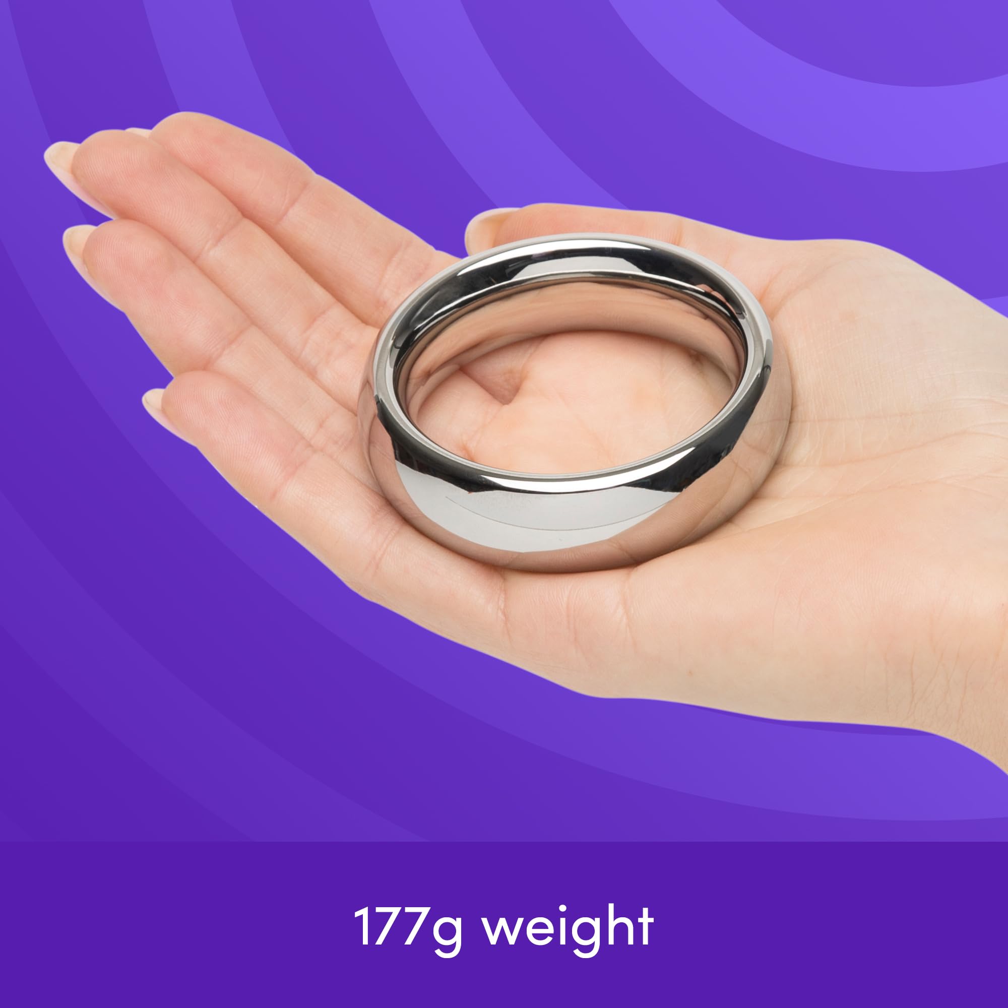 Lovehoney Dominix Stainless Steel Cock Ring - 1.9 Inch Durable Penis Ring for Men - Waterproof Silver Sex Toy for Enhanced Pleasure & Longer Erections - Perfect for Couples Play & Solo Use