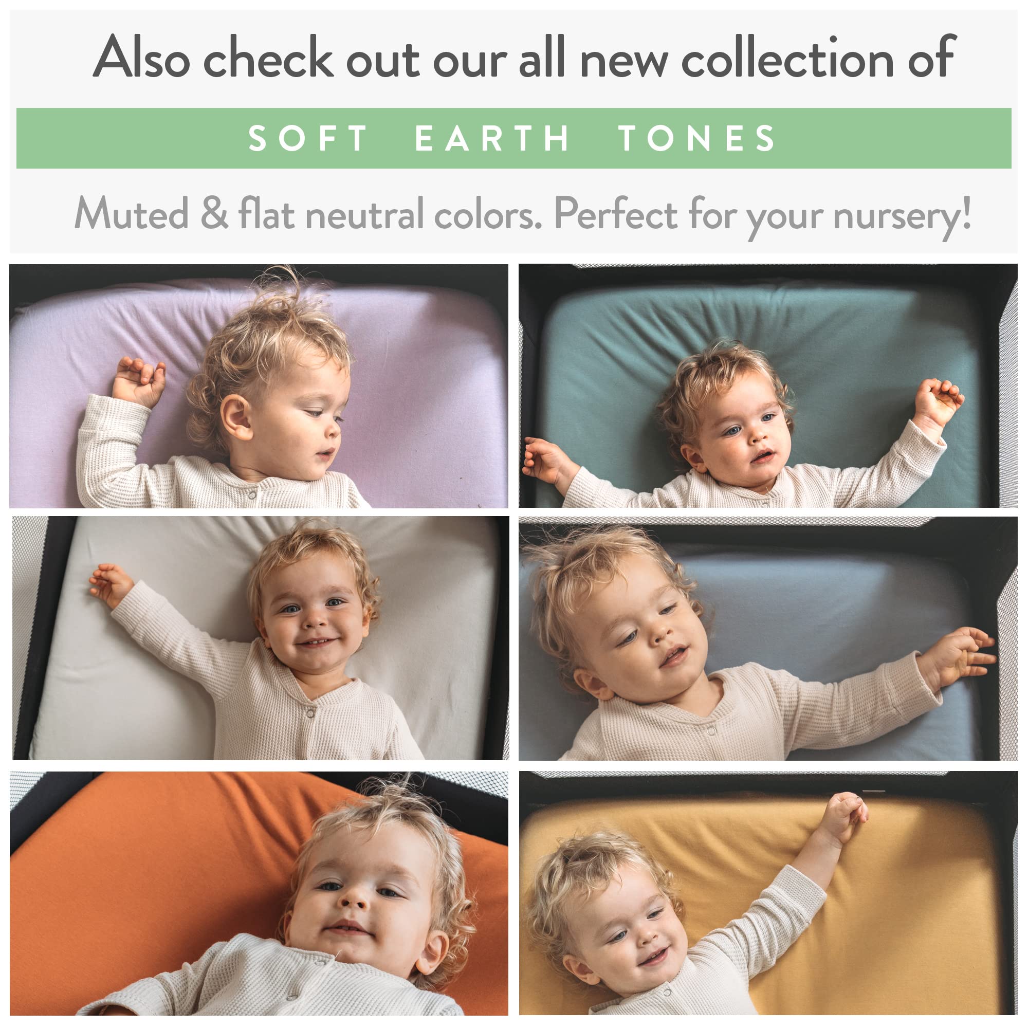 Baby Bjorn & Guava Lotus Travel Crib Fitted Sheets - 100% Soft Jersey Cotton Crib Sheets (24