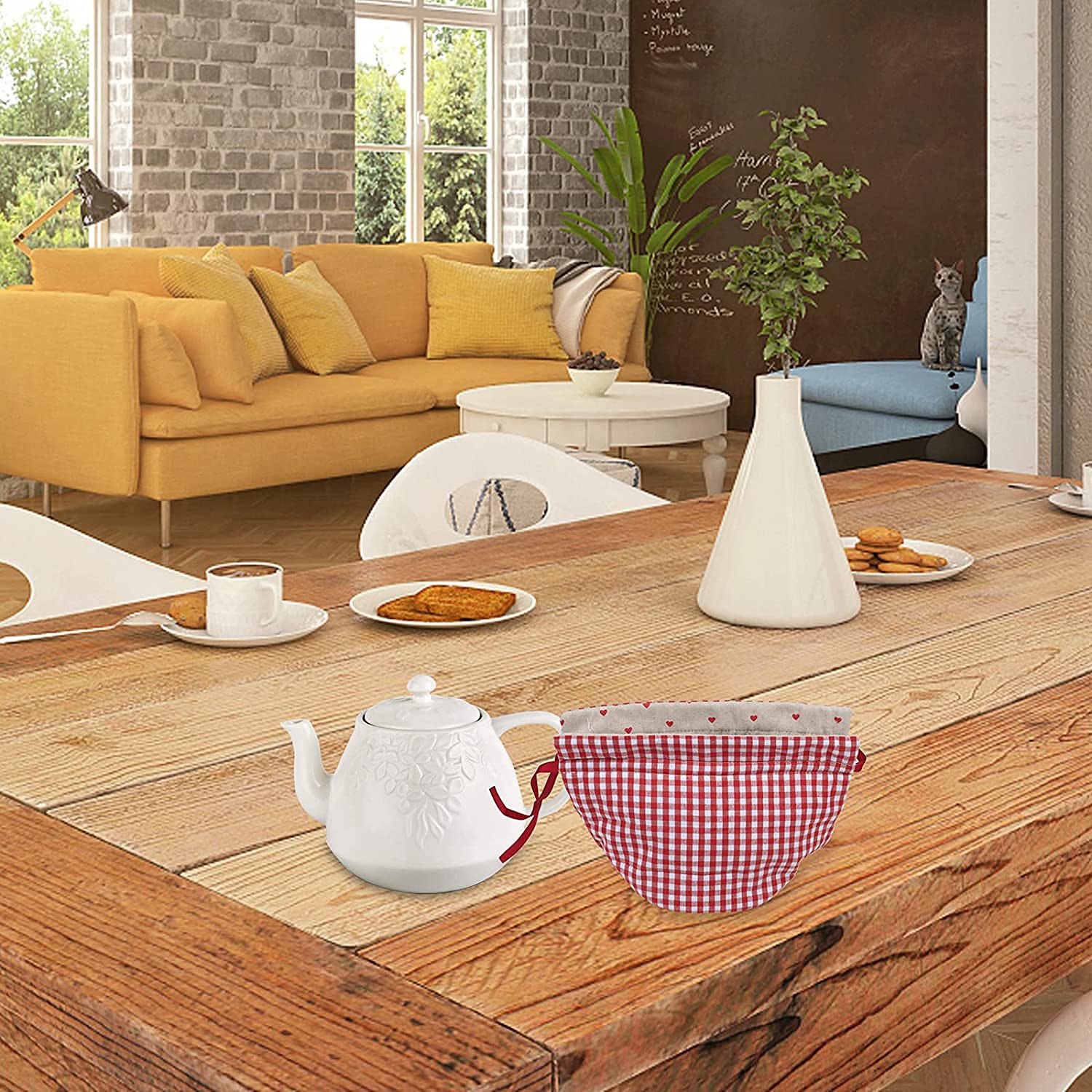 Creative Tea Cosy - Insulated Teapot Cover for Keeping Tea Warm | Kitchen & Breakfast Essential | Perfect for Home, Hotel, Restaurant & Tea Parties (Red)