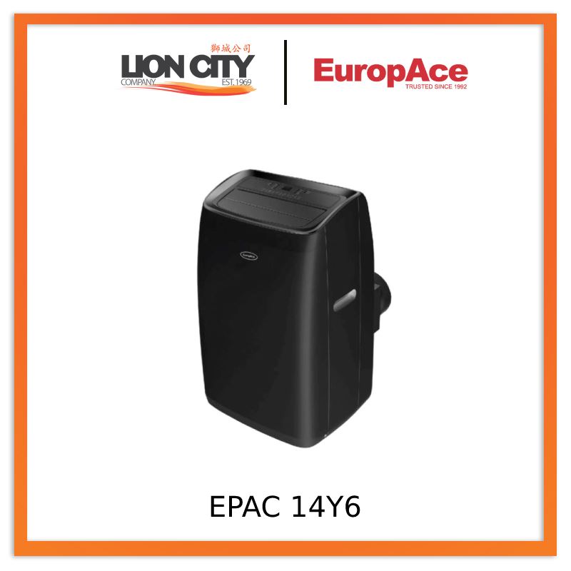 EuropAce EPAC 14Y6 4-in-1 Portable Air Conditioner with Remote Control - Compact Cooling for Bedrooms, Offices & Small Spaces