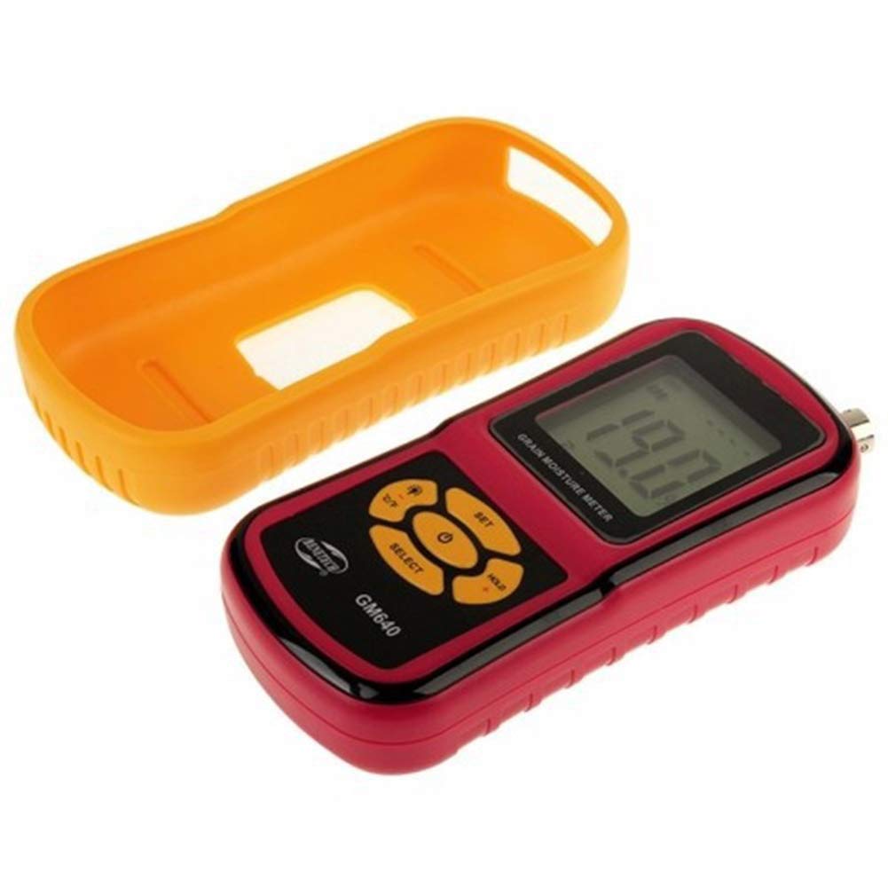 Portable Digital Grain Moisture Meter - LCD Display Hygrometer for Corn, Wheat, Rice, Beans - GM640 Grain Tester with Measuring Probe | Perfect for Farmers, Agriculture & Food Storage Quality Control