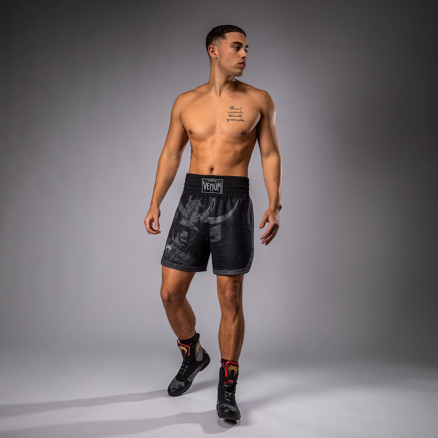 Venum x Assassin's Creed Shadows Boxing Shorts - Black MMA Training Shorts for Men | High-Performance Fightwear for Boxing, MMA & Fitness Workouts
