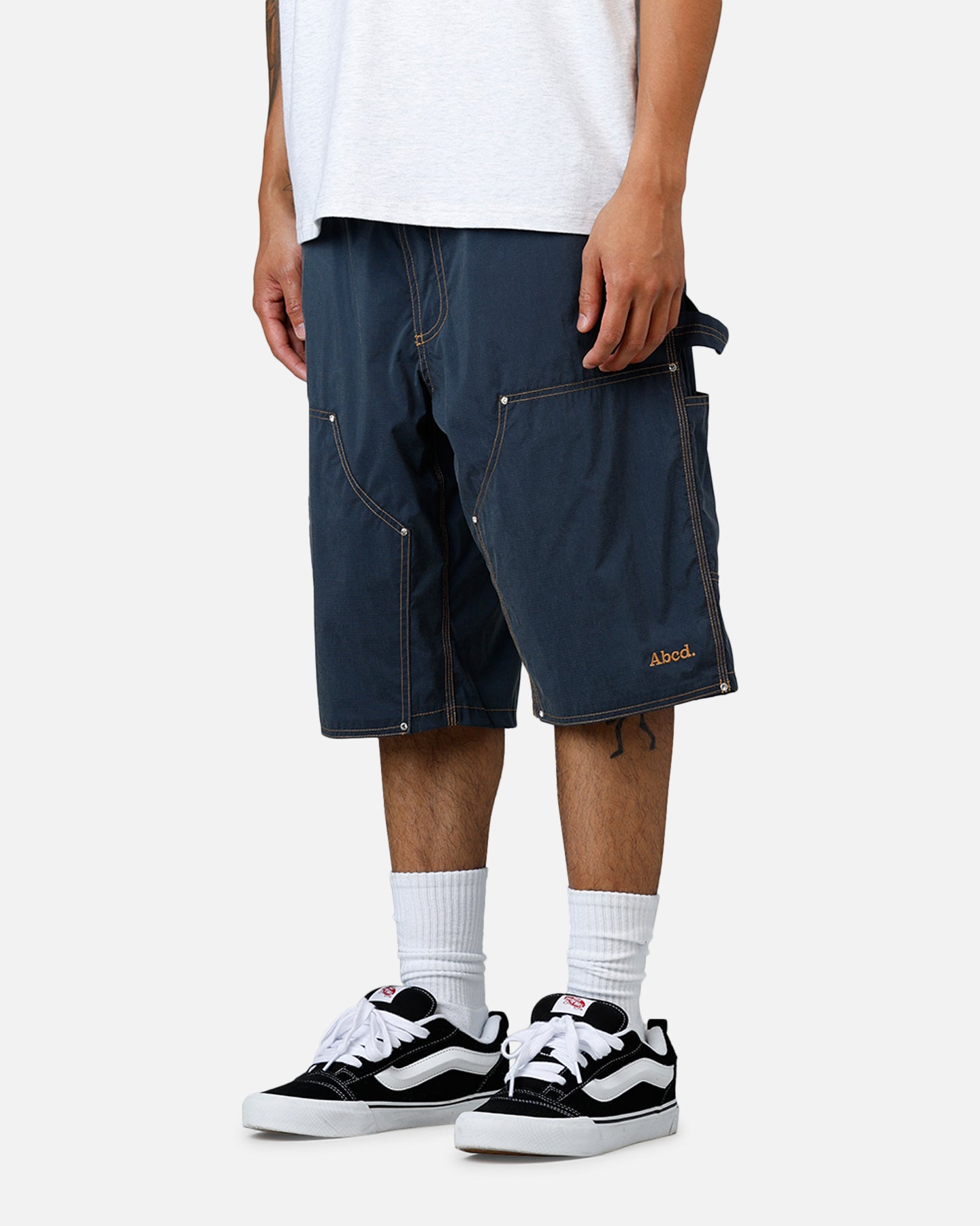 ABC Men's Nylon Jorts - Stretchable Comfortable Cargo Shorts in Navy Blue | Perfect for Outdoor Activities, Hiking & Casual Wear