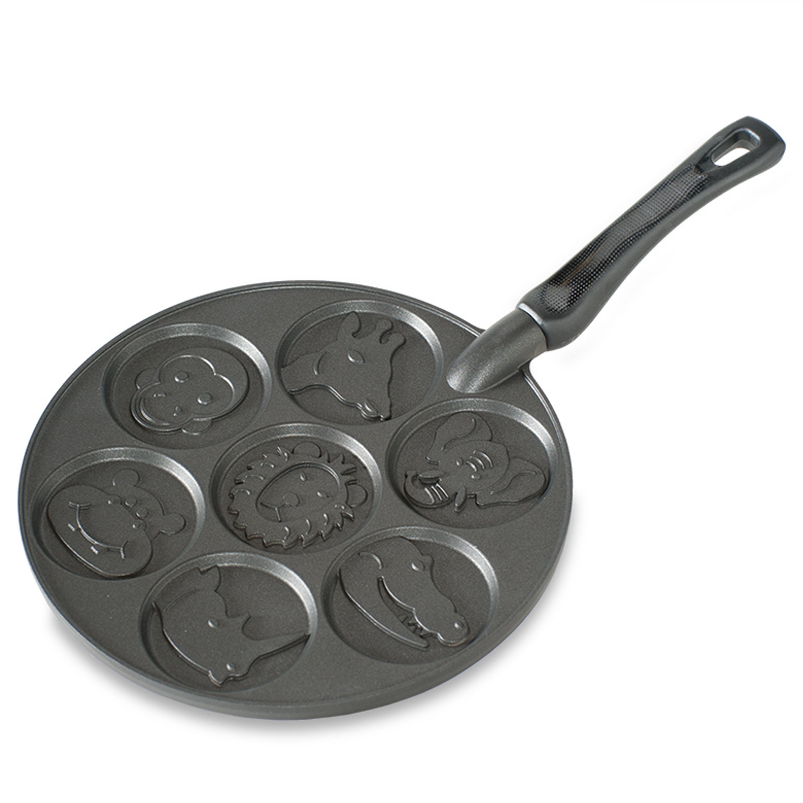 Nordic Ware Zoo Friends Pancake Pan - Nonstick Animal Shaped Breakfast Griddle for Kids - Perfect for Fun Family Pancakes, Waffles & Egg Cooking