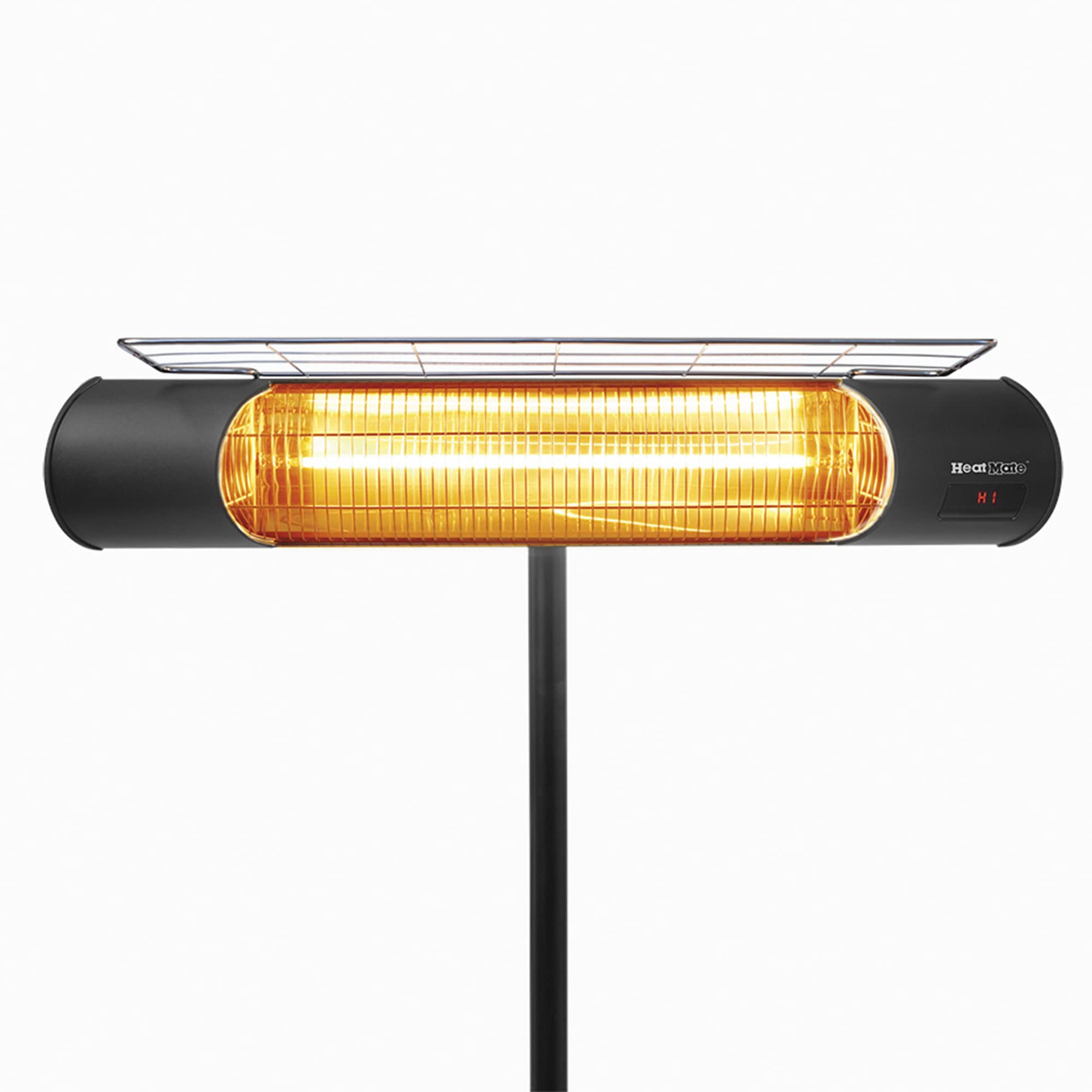 Outdoor Heater with Tripod Stand & Remote - Weatherproof Graphite Patio Heater for Decks, Backyards & Gardens | Perfect for Cold Evenings & Outdoor Entertaining, Black