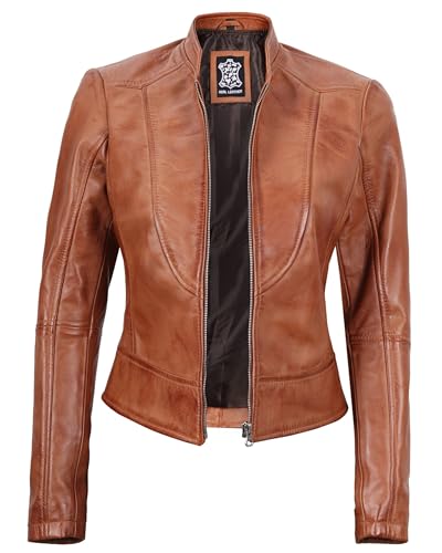 Amy - Light Tan Womens Leather Jacket