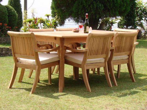 Premium 7-Piece Teak Wood Outdoor Dining Set - 71